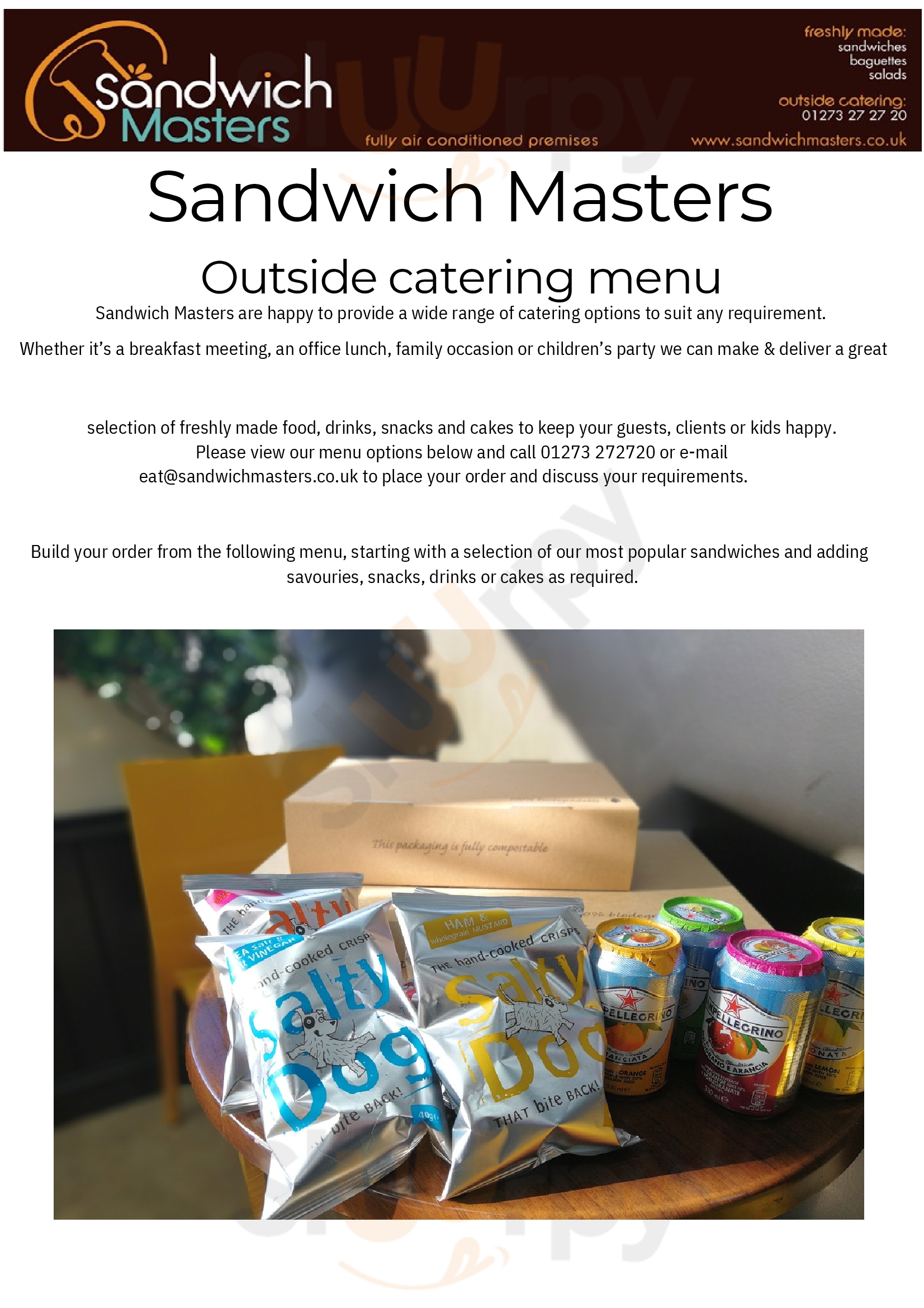 Sandwich Masters Hove Menu - 1