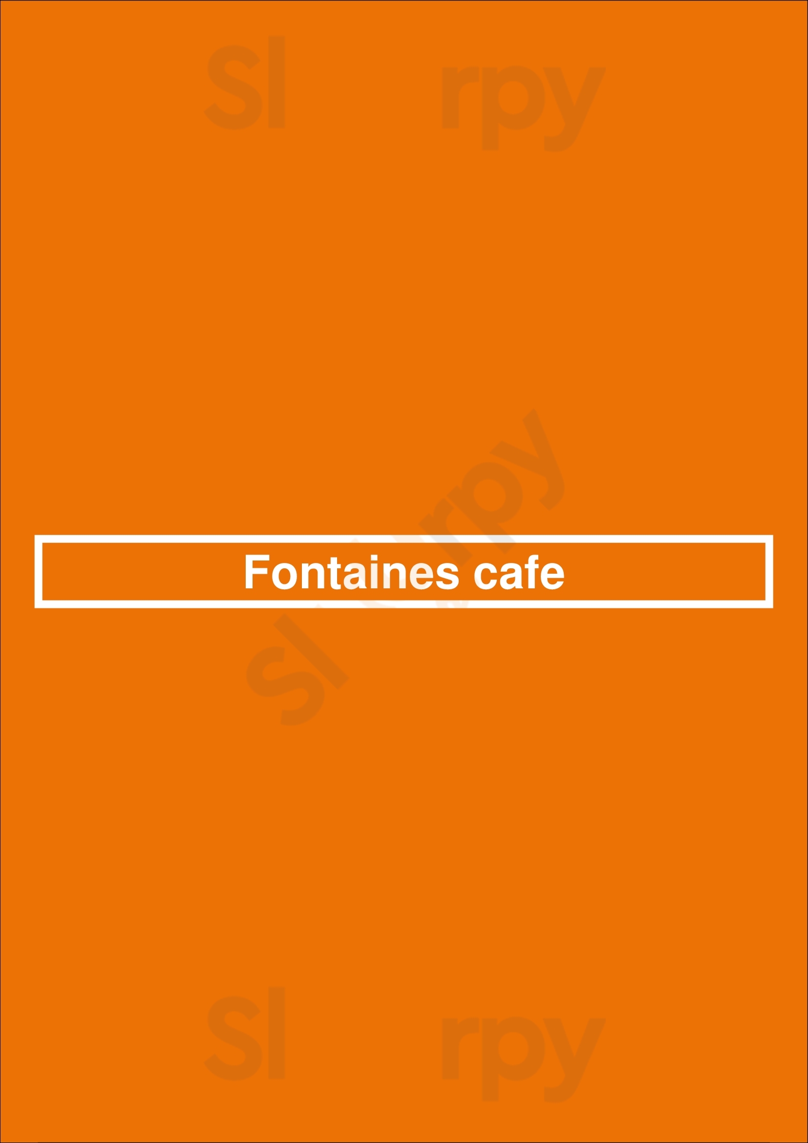 Fontaines Cafe Liverpool Menu - 1