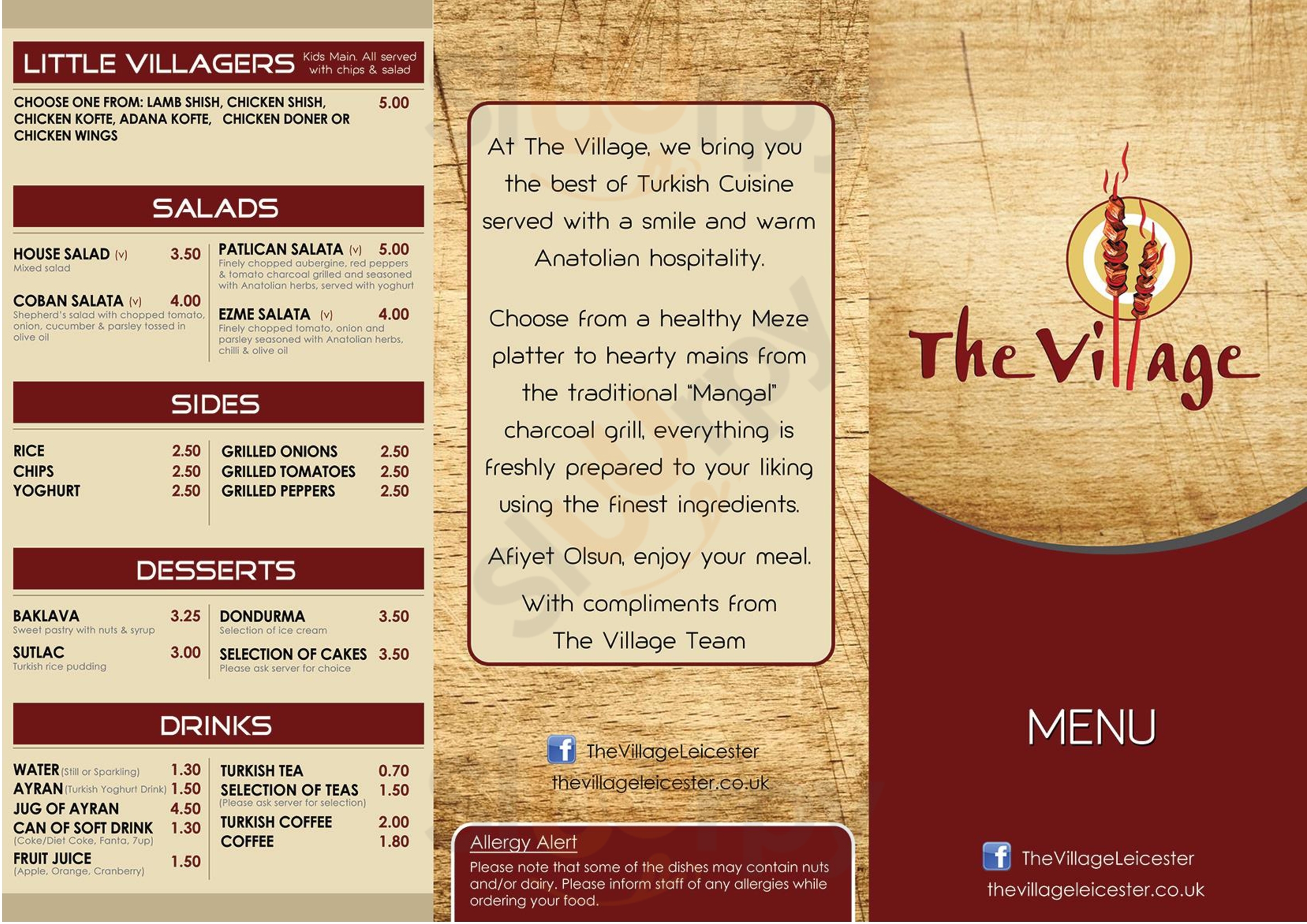 The Village Leicester Menu - 1