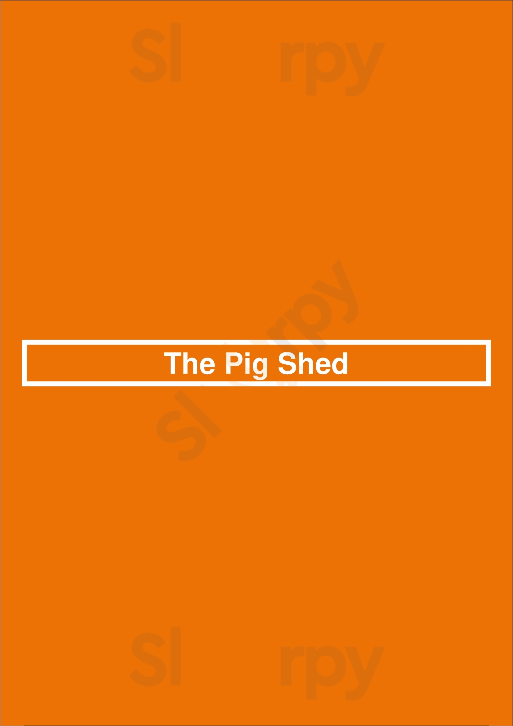 The Pig Shed Liverpool Menu - 1