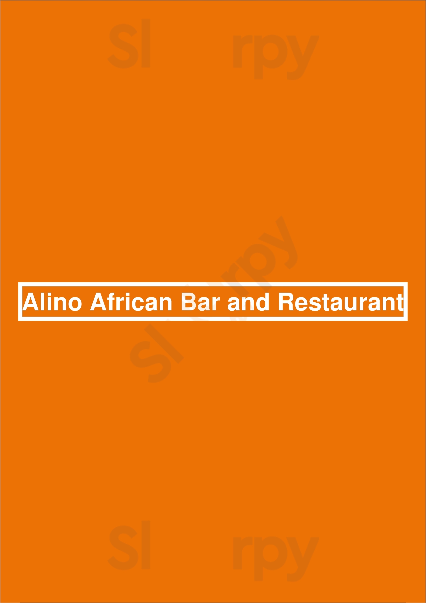 Alino African Bar And Restaurant Leicester Menu - 1