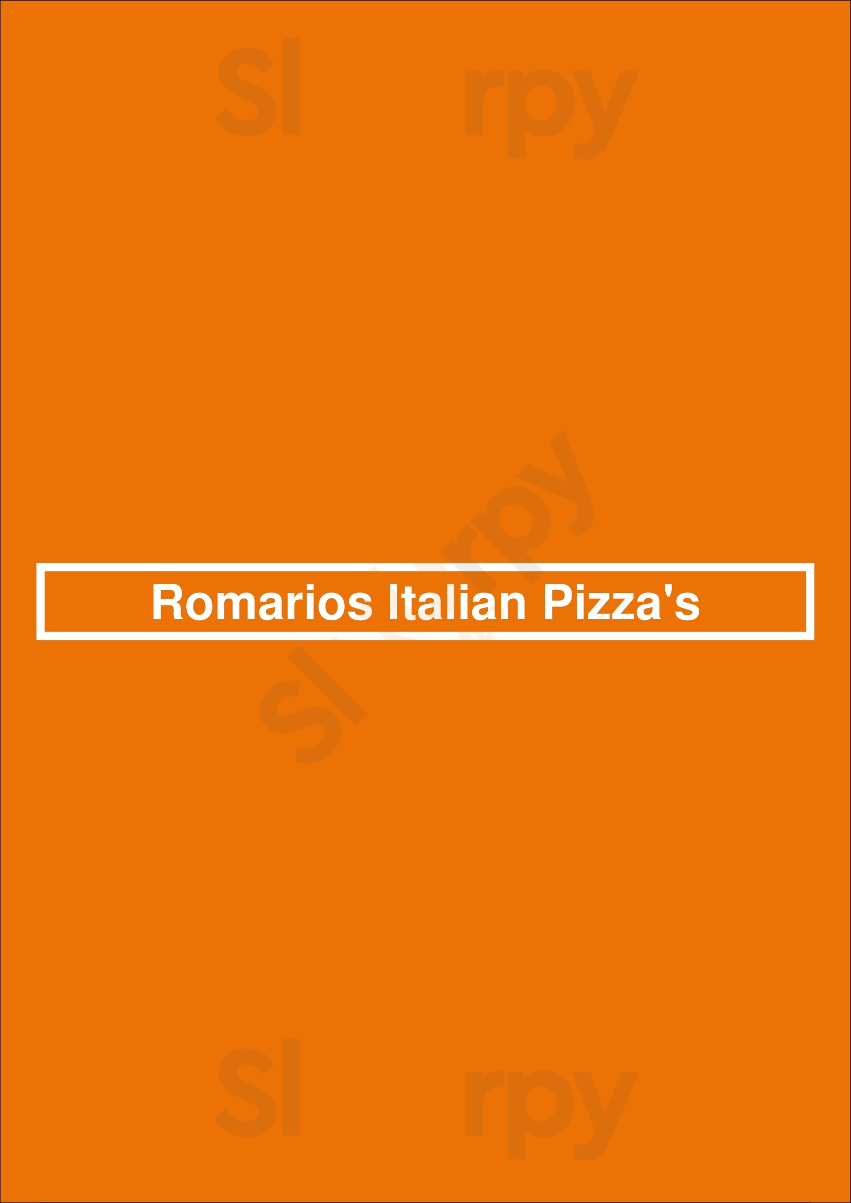 Romarios Italian Pizza's Leicester Menu - 1