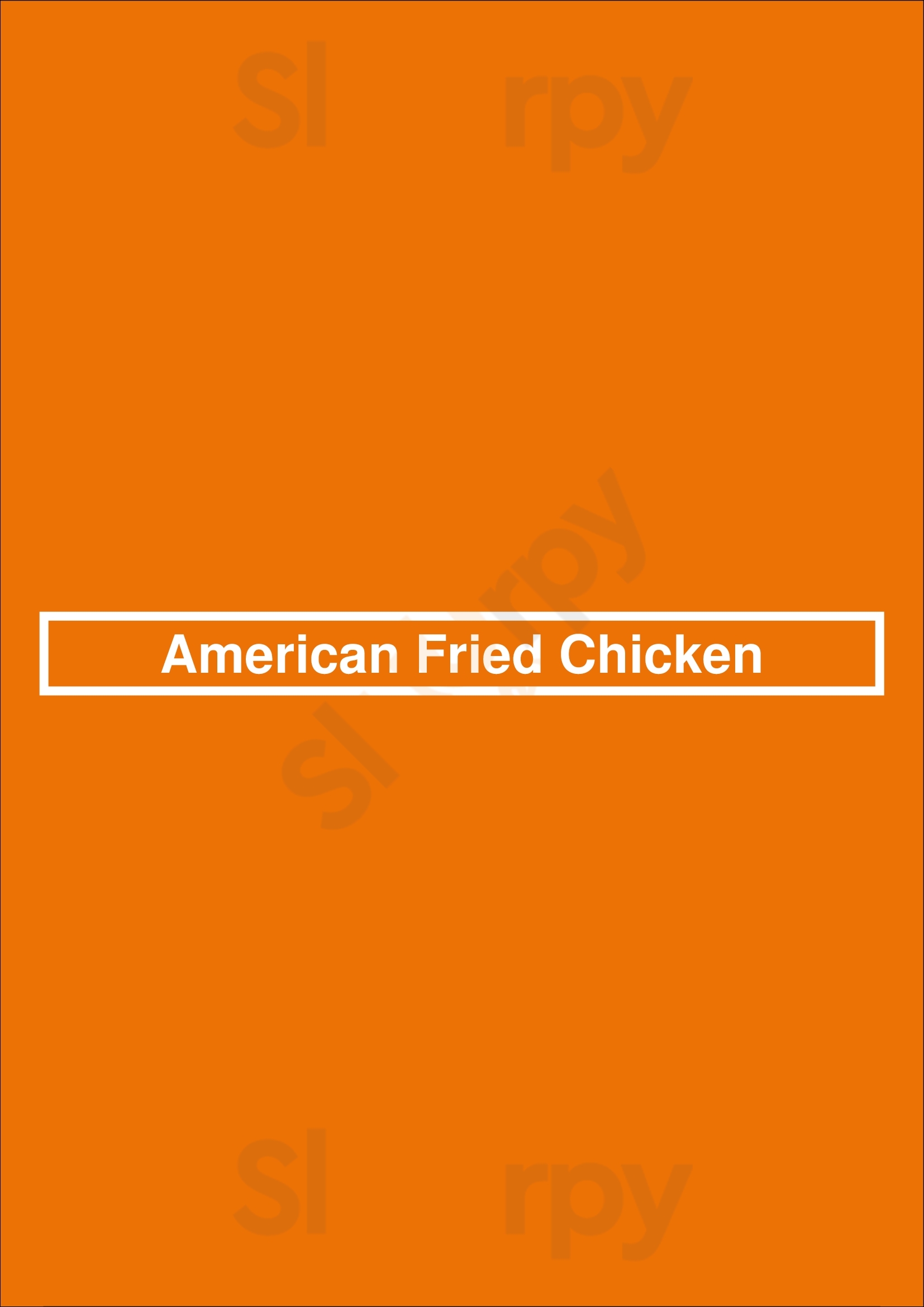 American Fried Chicken Leicester Menu - 1