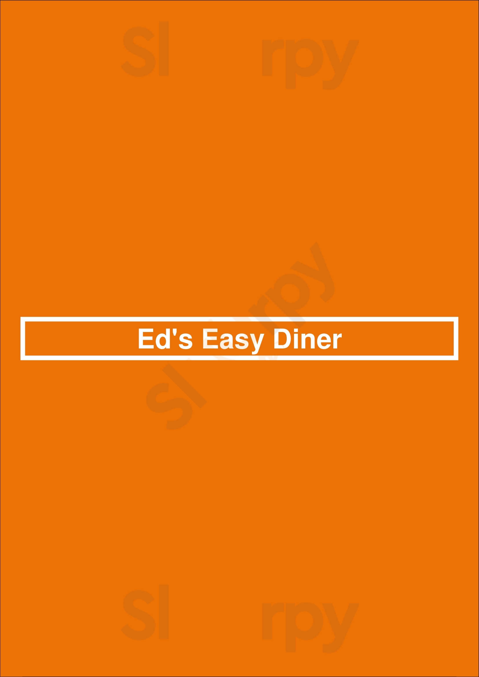 Ed's Easy Diner Birmingham Menu - 1