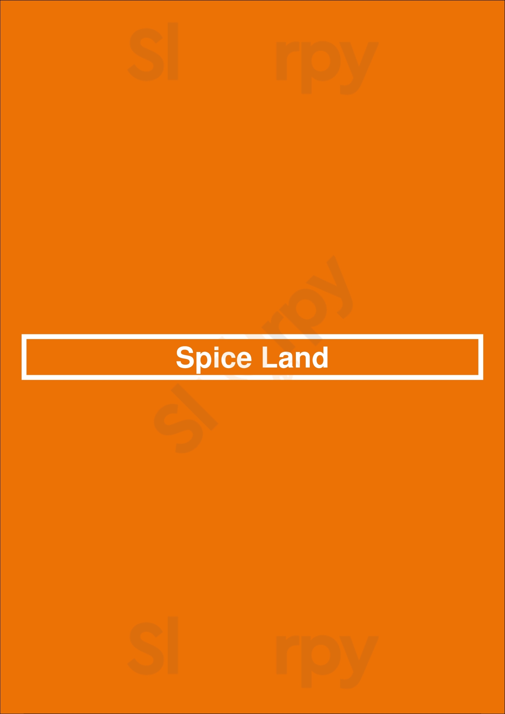 Spice Land Nottingham Menu - 1