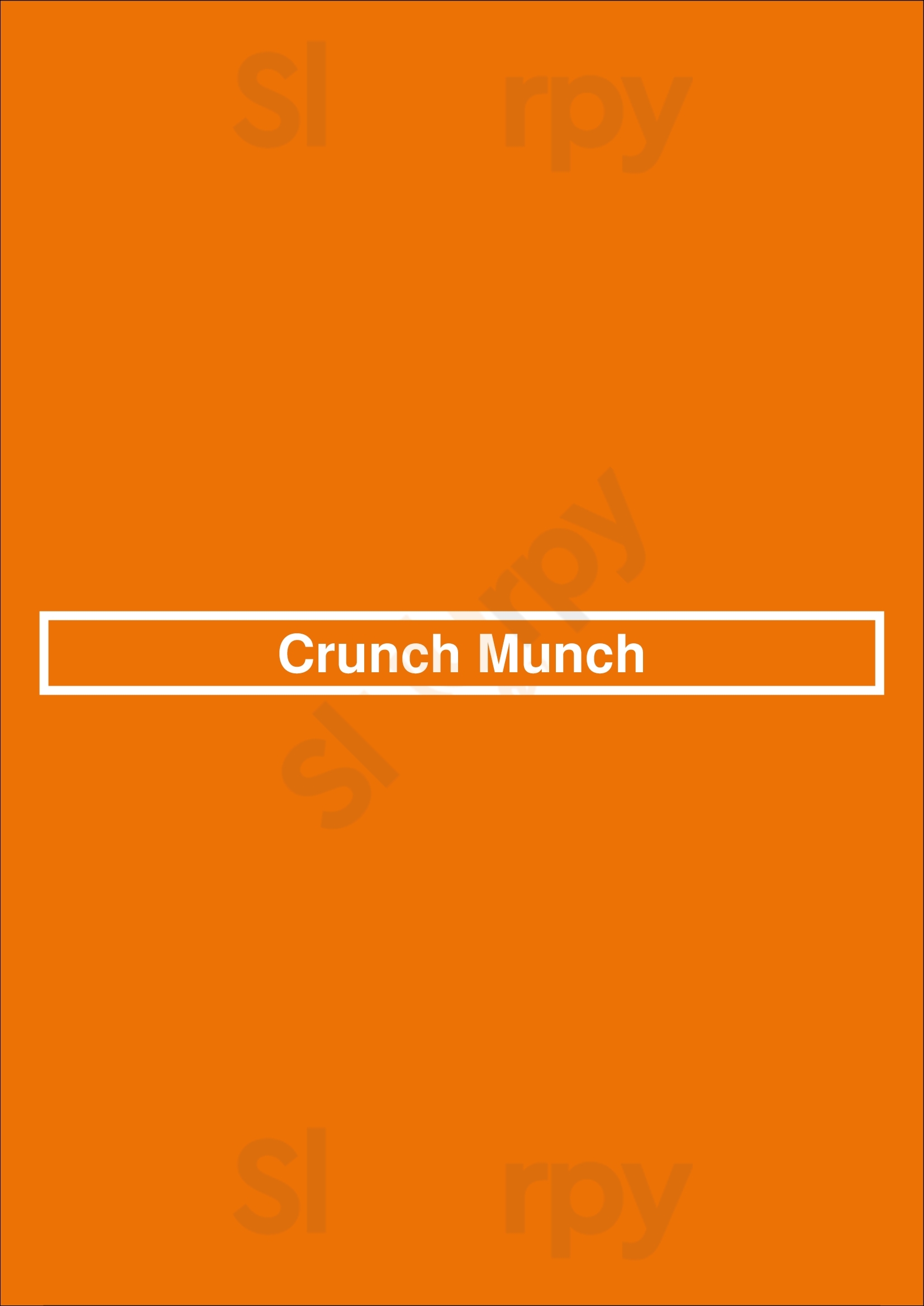 Crunch Munch Nottingham Menu - 1