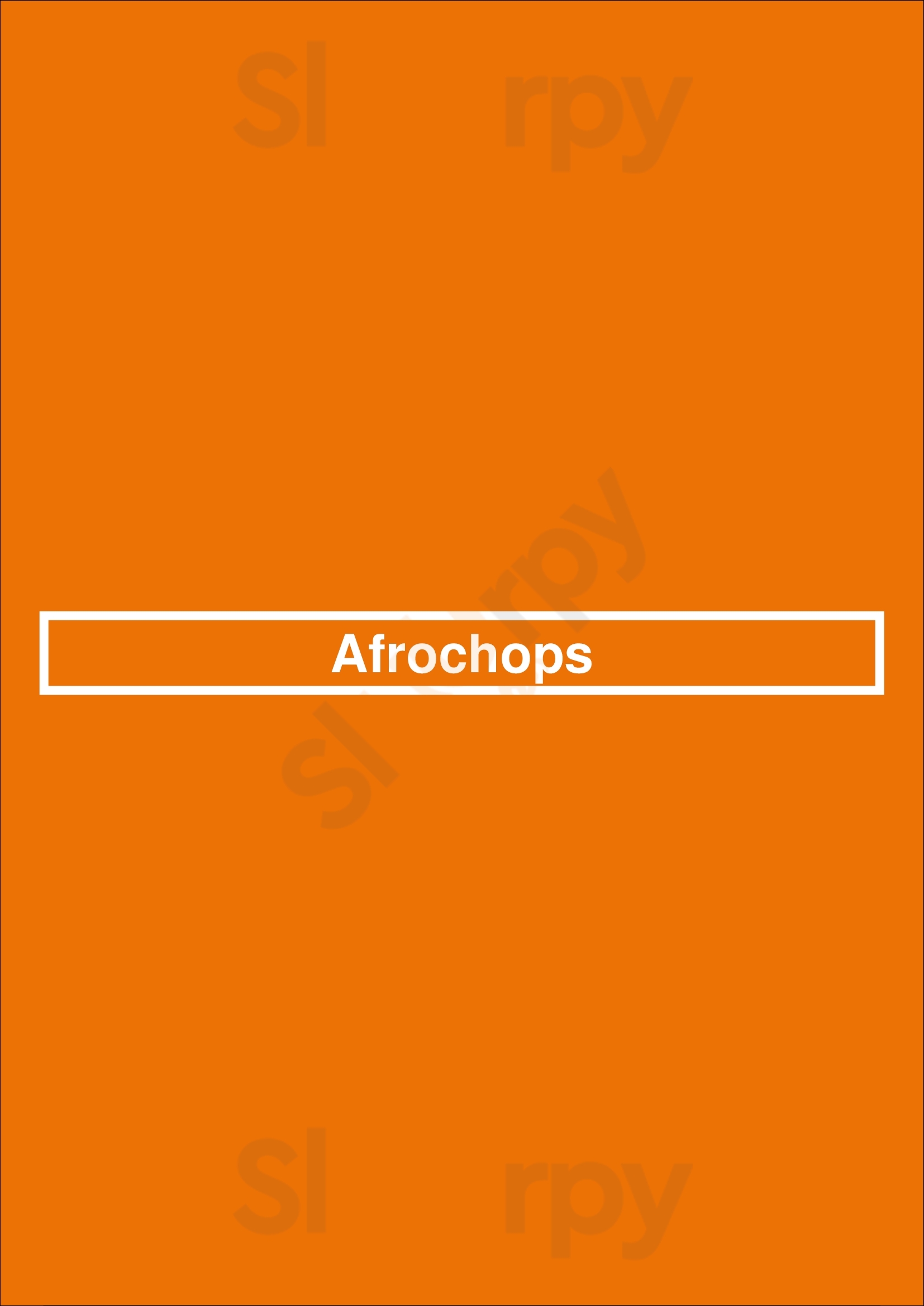 Afrochops Leeds Menu - 1