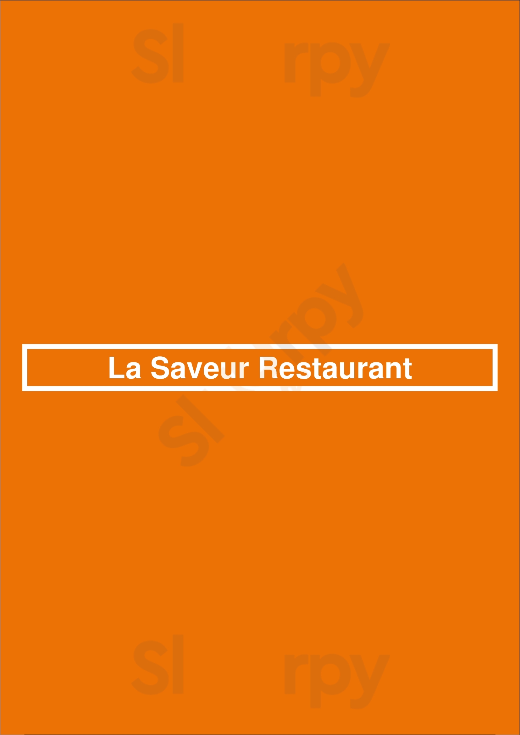 La Saveur Restaurant Cardiff Menu - 1