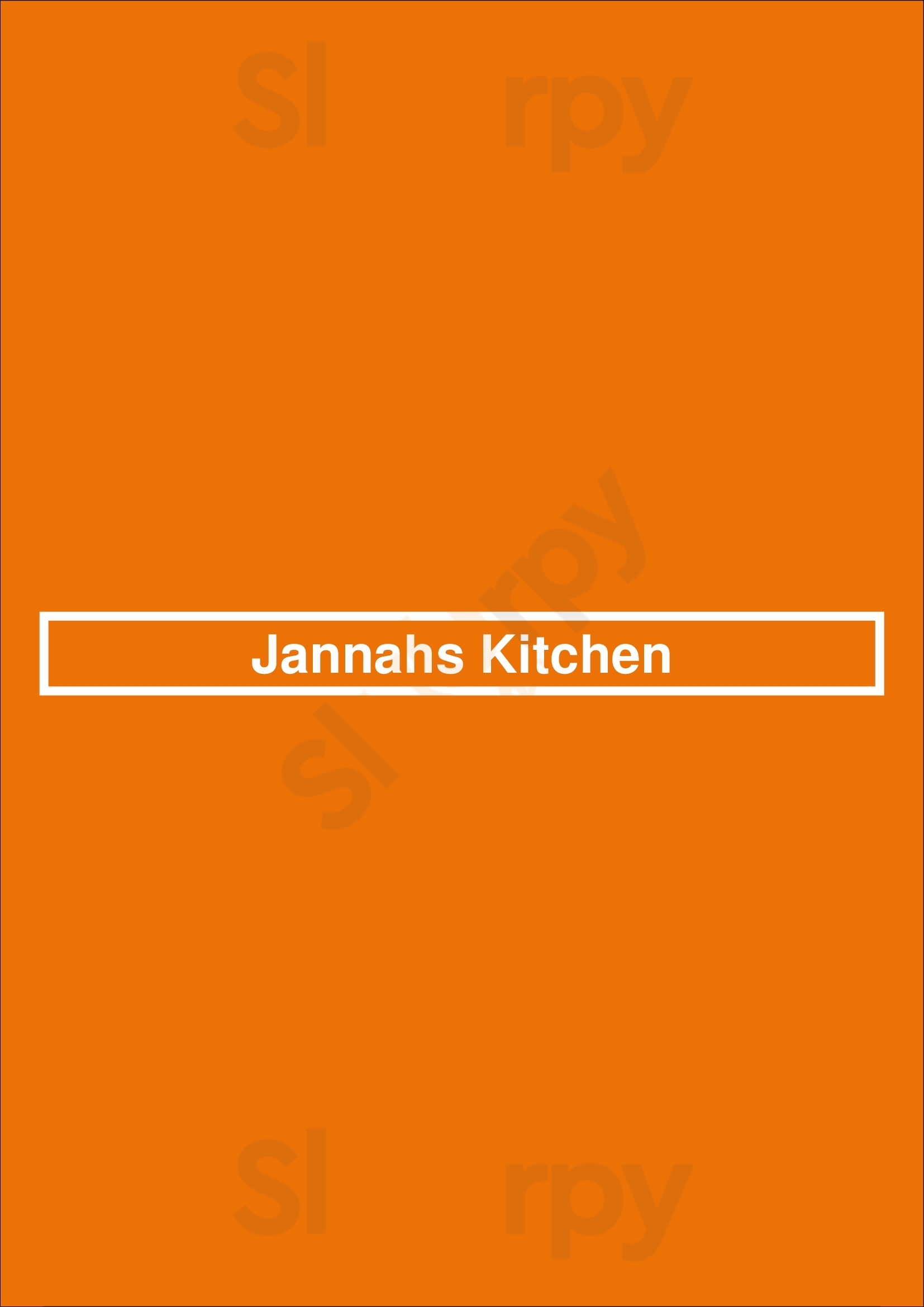 Jannahs Kitchen Manchester Menu - 1