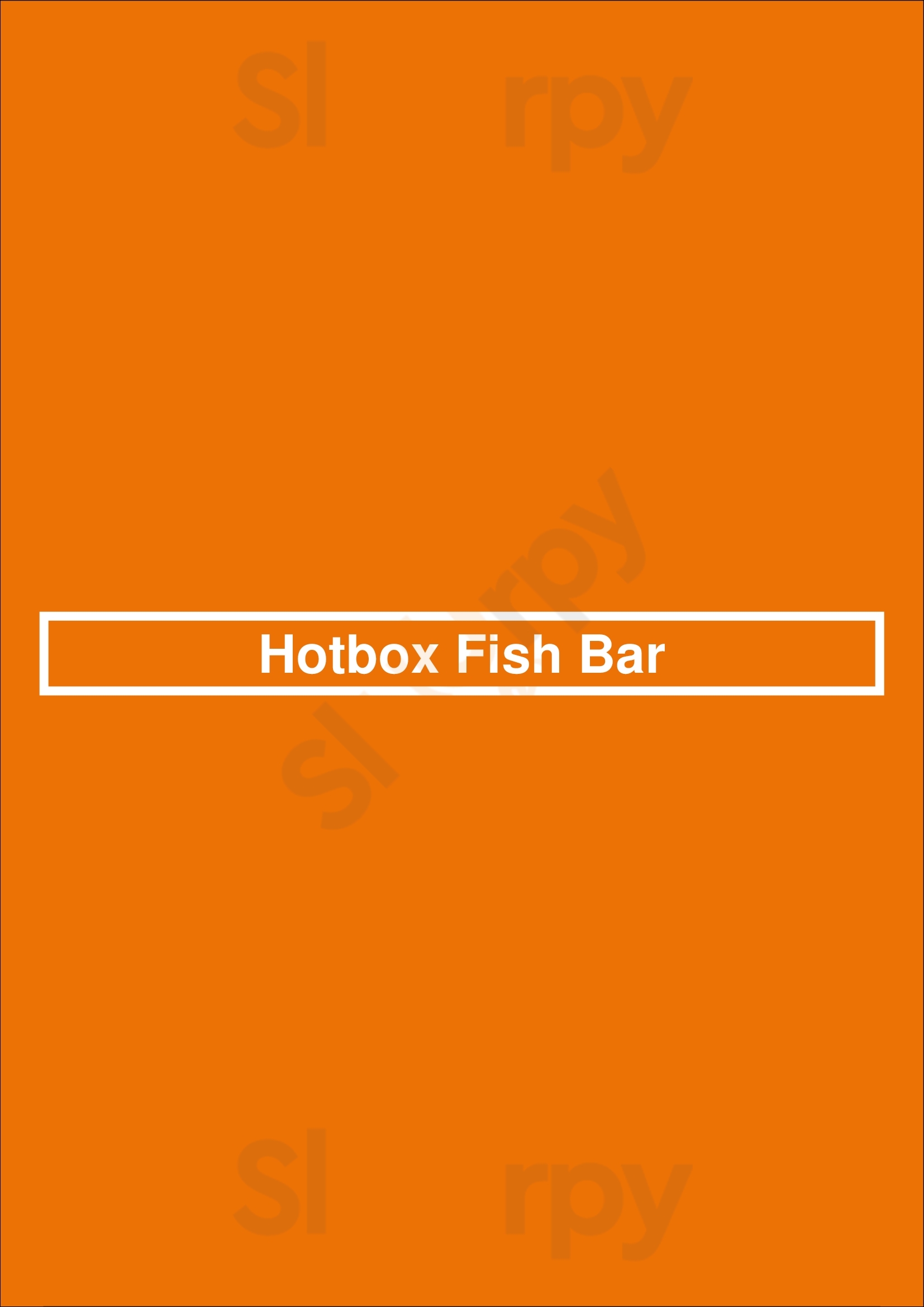 Hotbox Fish Bar Cardiff Menu - 1