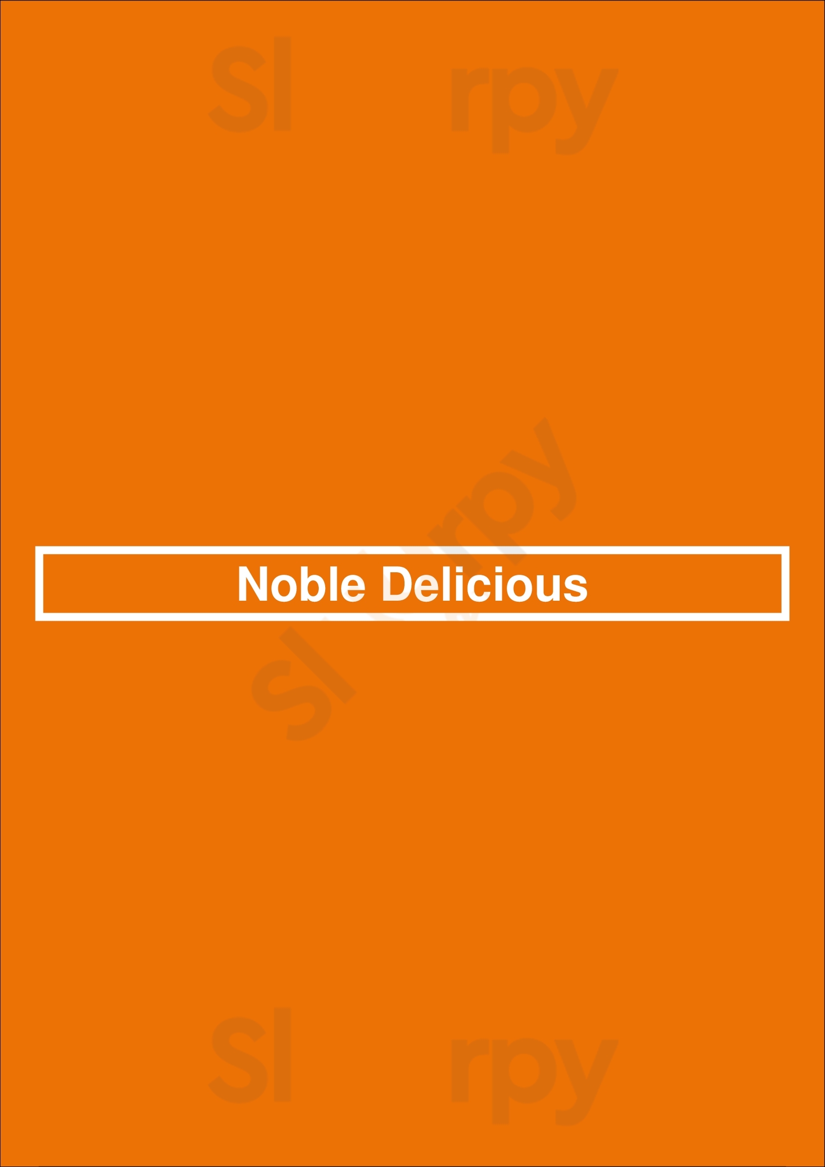 Noble Delicious Nottingham Menu - 1