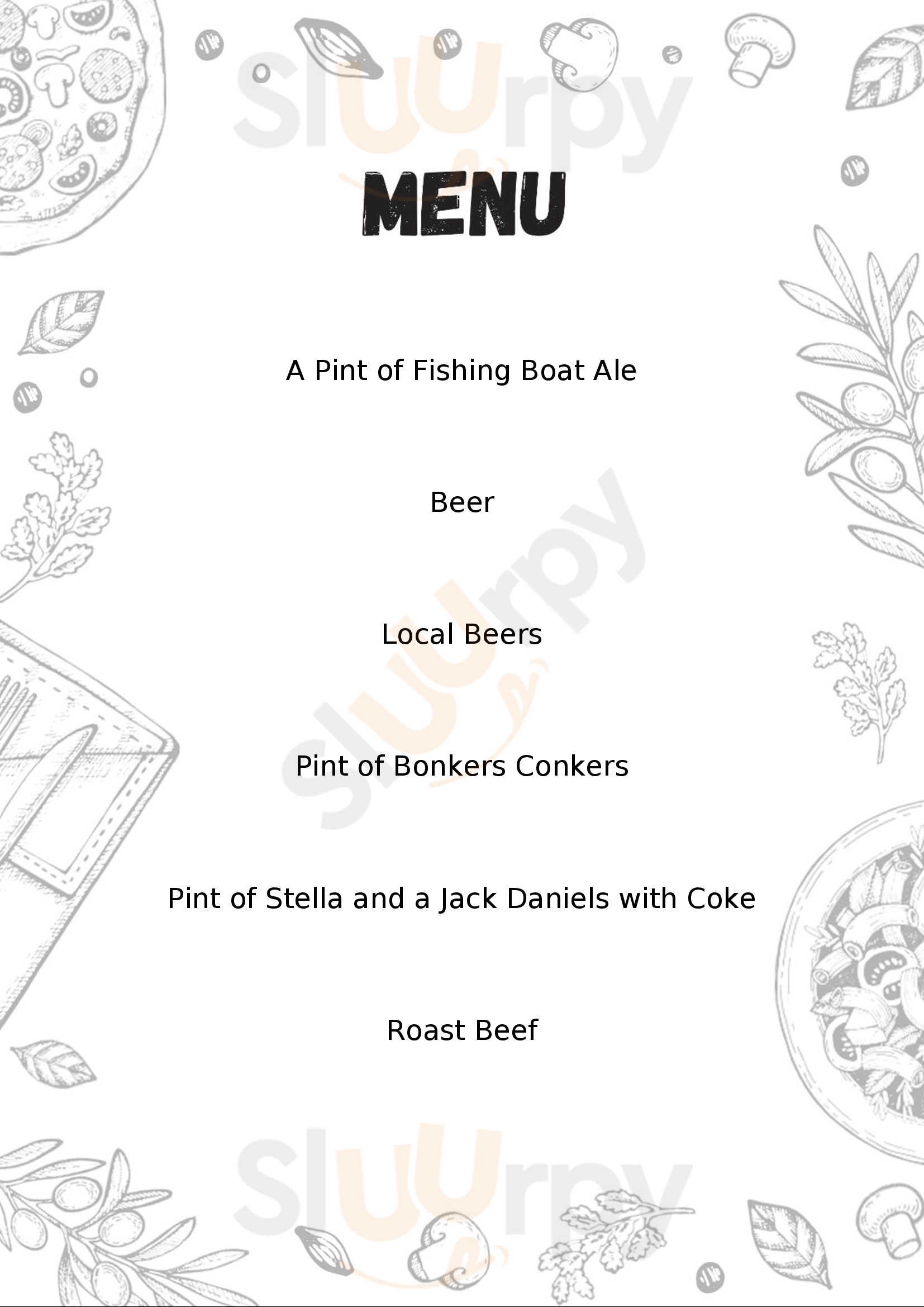 The Fishing Boat East Runton Menu - 1