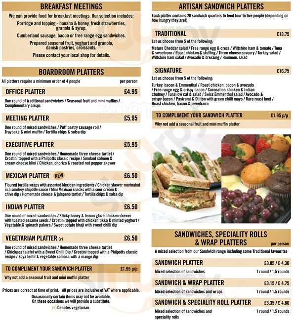 Philpotts Manchester Menu - 1
