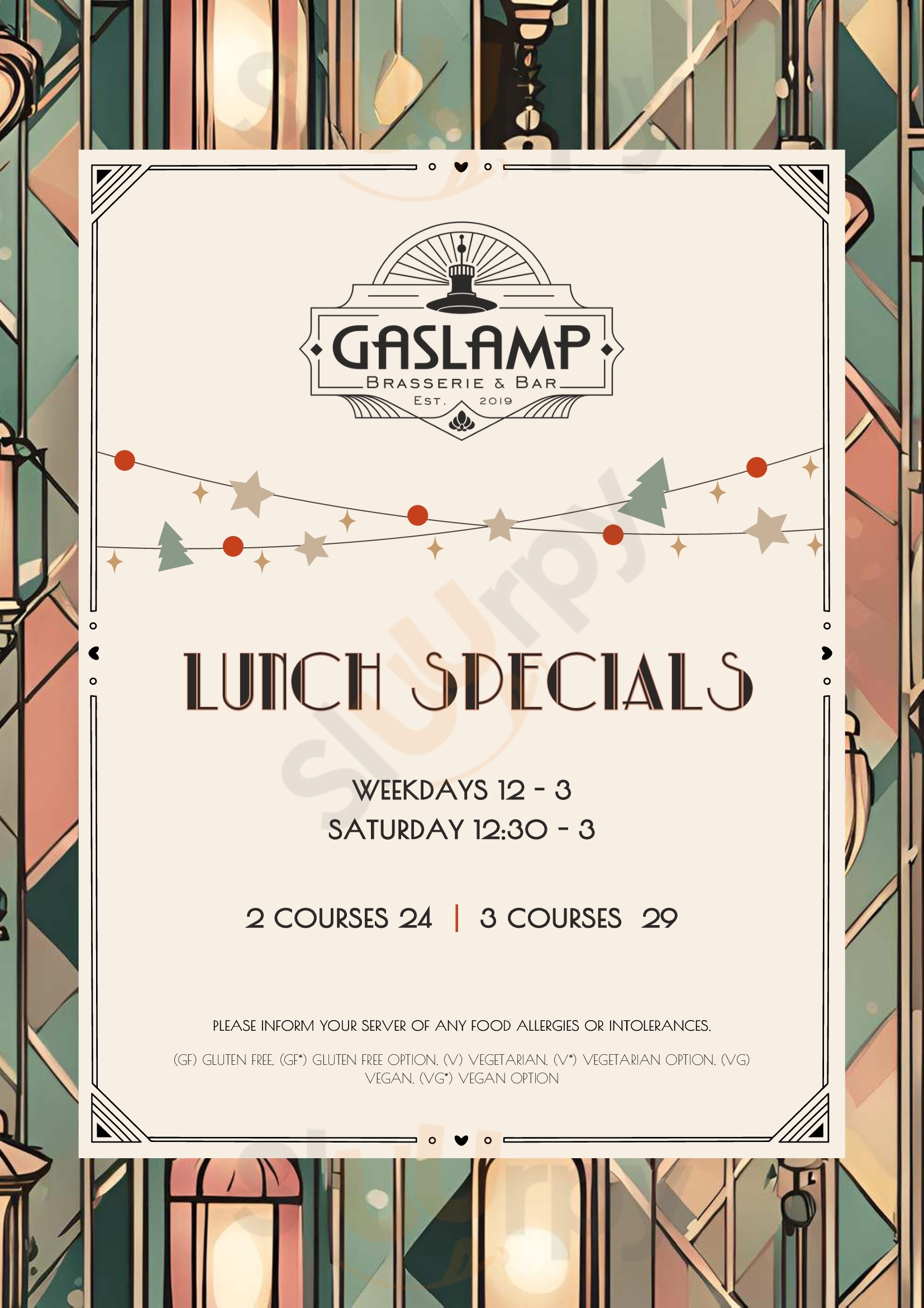 Gaslamp Brasserie & Bar Rotherham Menu - 1