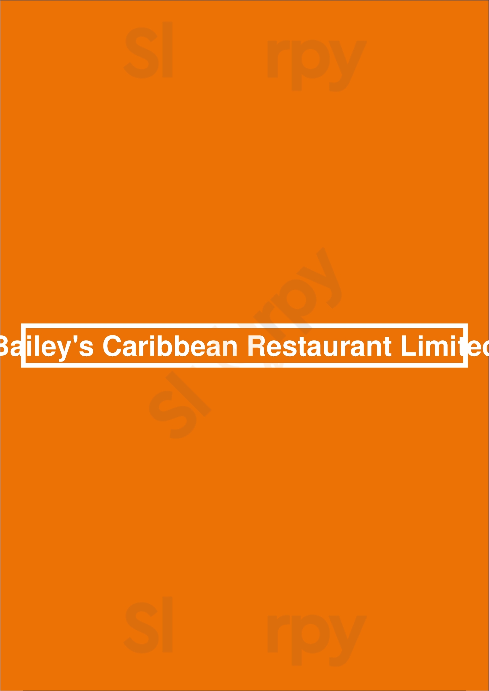 Bailey's Caribbean Restaurant Limited Birmingham Menu - 1