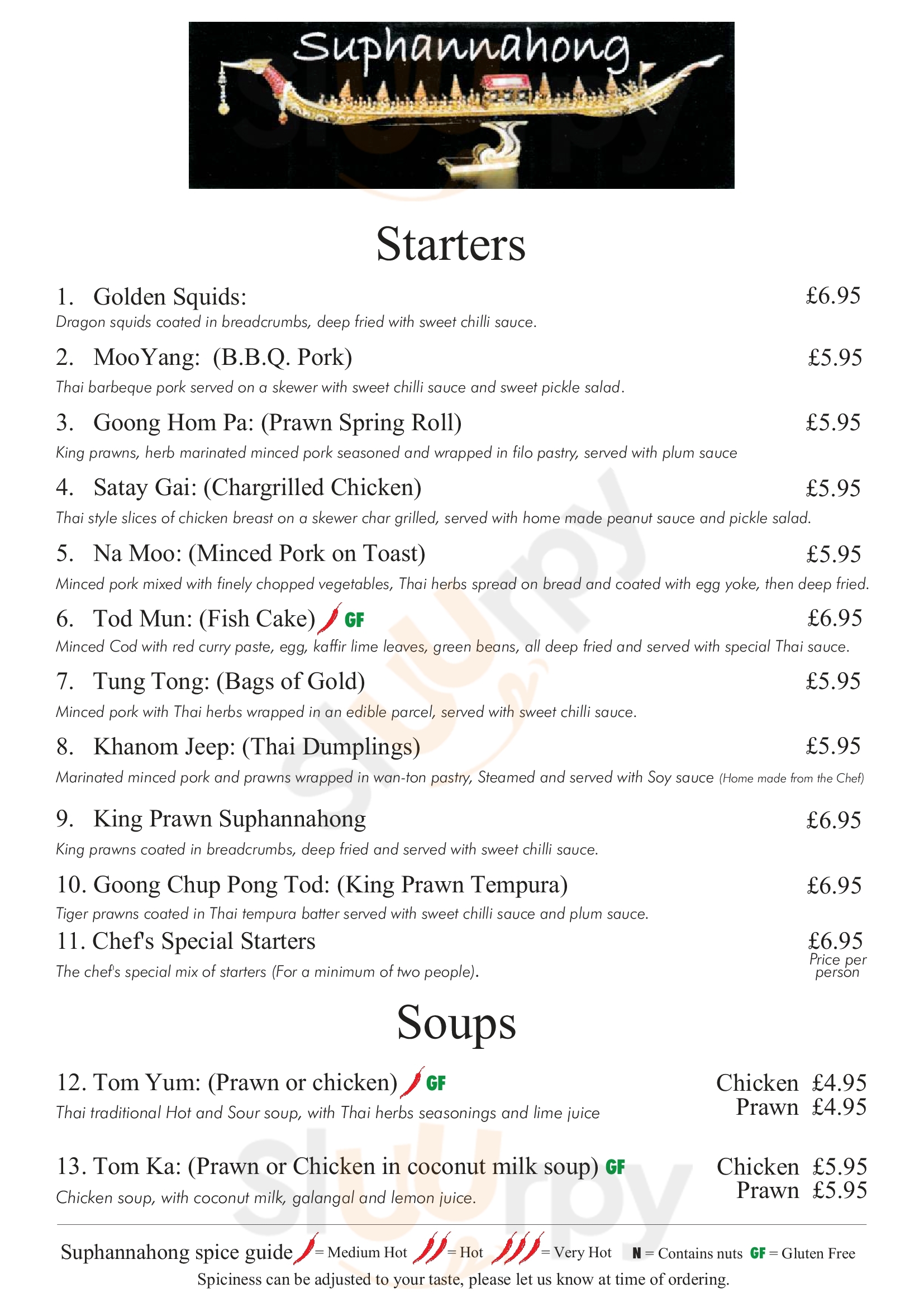 Main Menu - Suphannahong