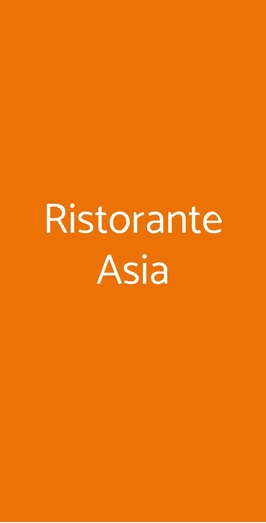 Ristorante Asia, Torino