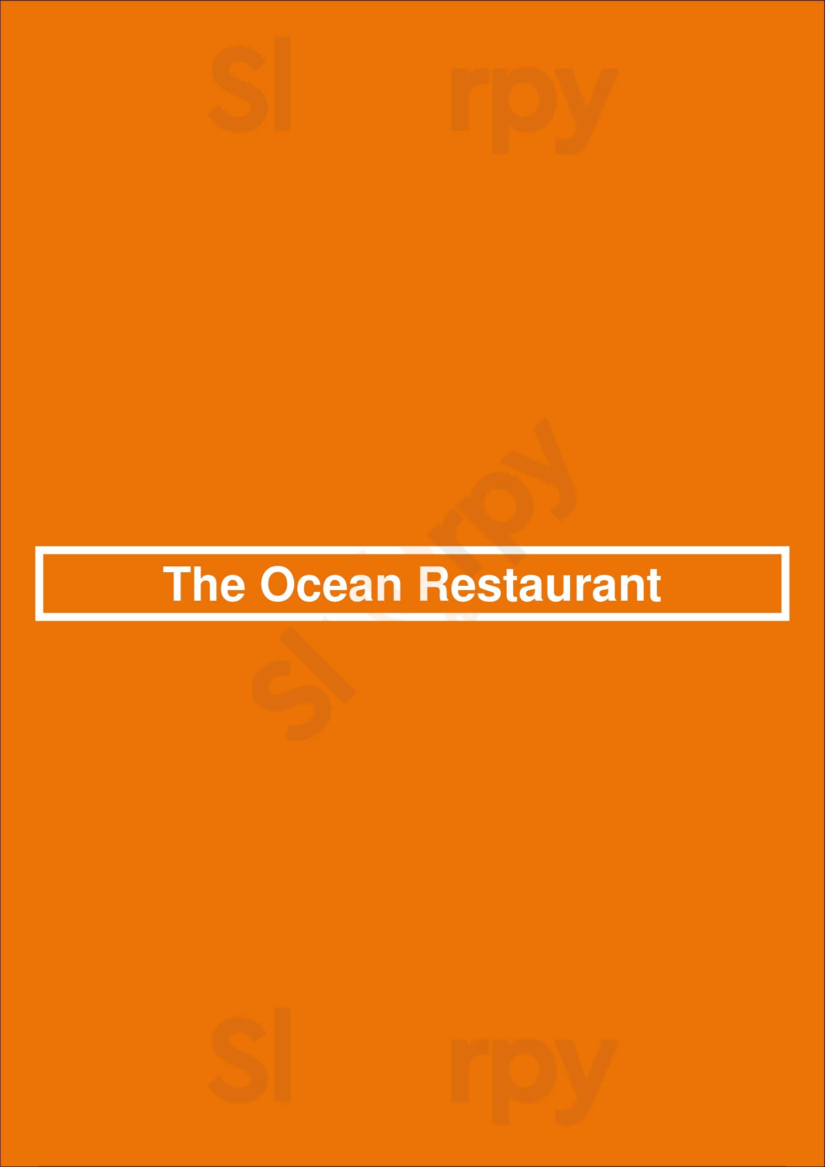 The Ocean Restaurant Brighton Menu - 1