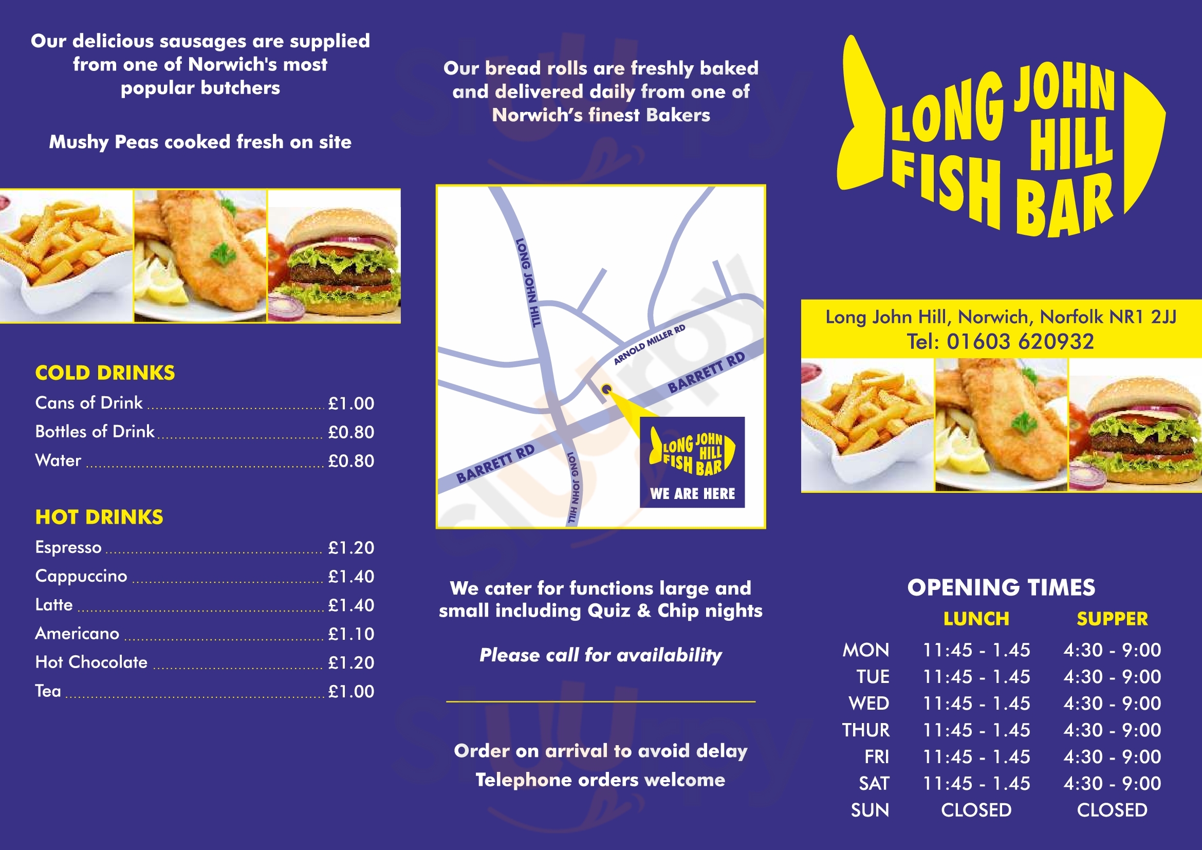 Long John Hill Fish Bar Norwich Menu - 1