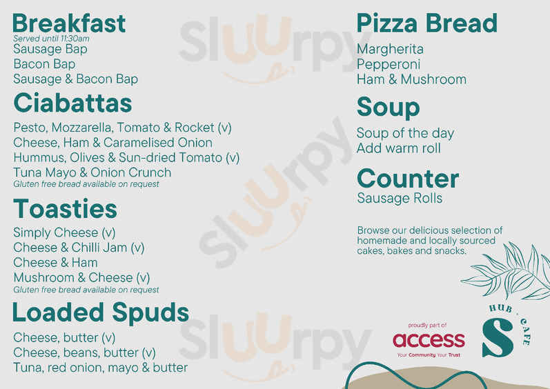 The Pavillion Coffee Shop menu