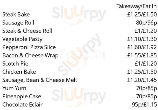 Greggs Manchester Menu - 1