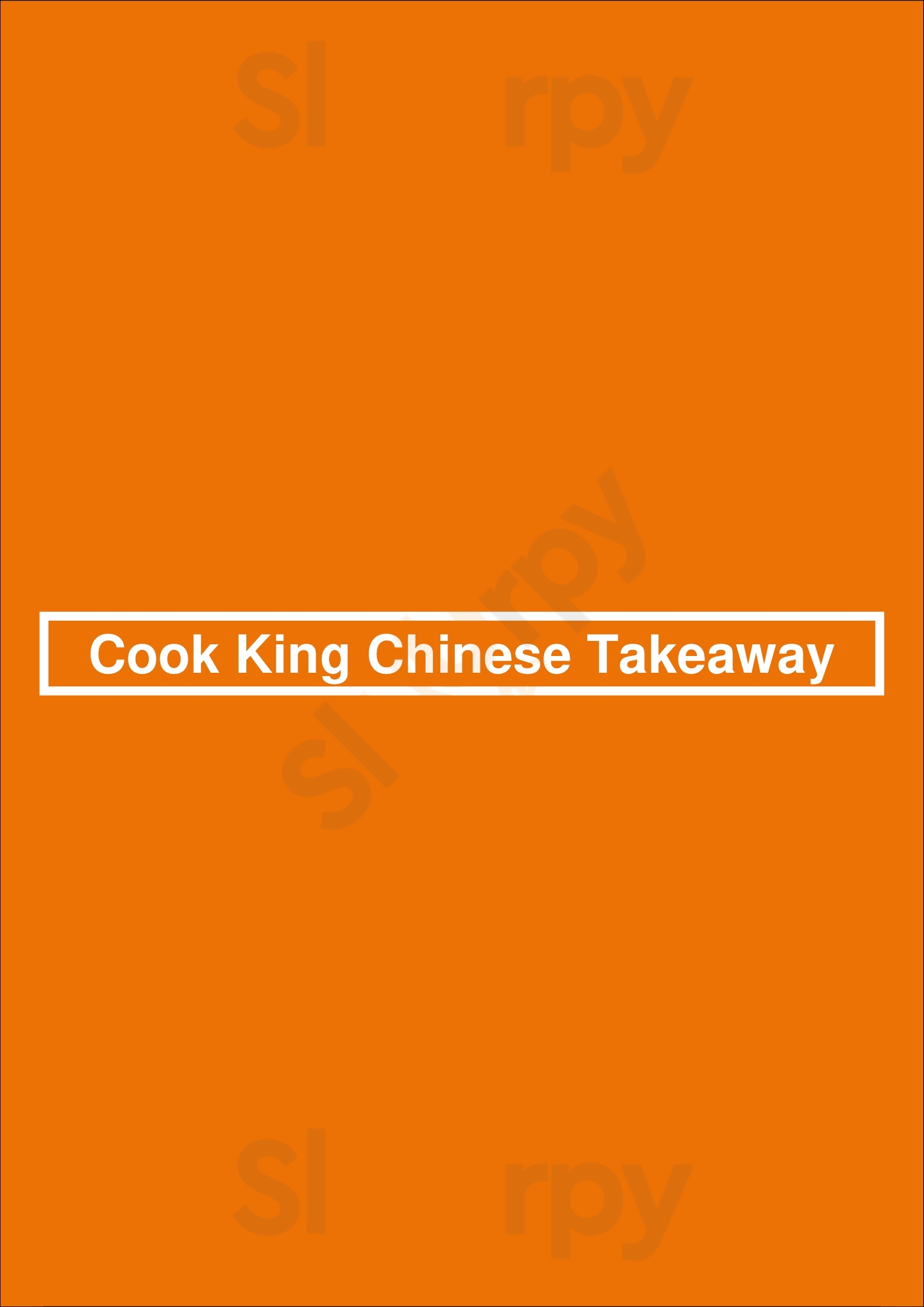Cook King Chinese Takeaway Birmingham Menu - 1