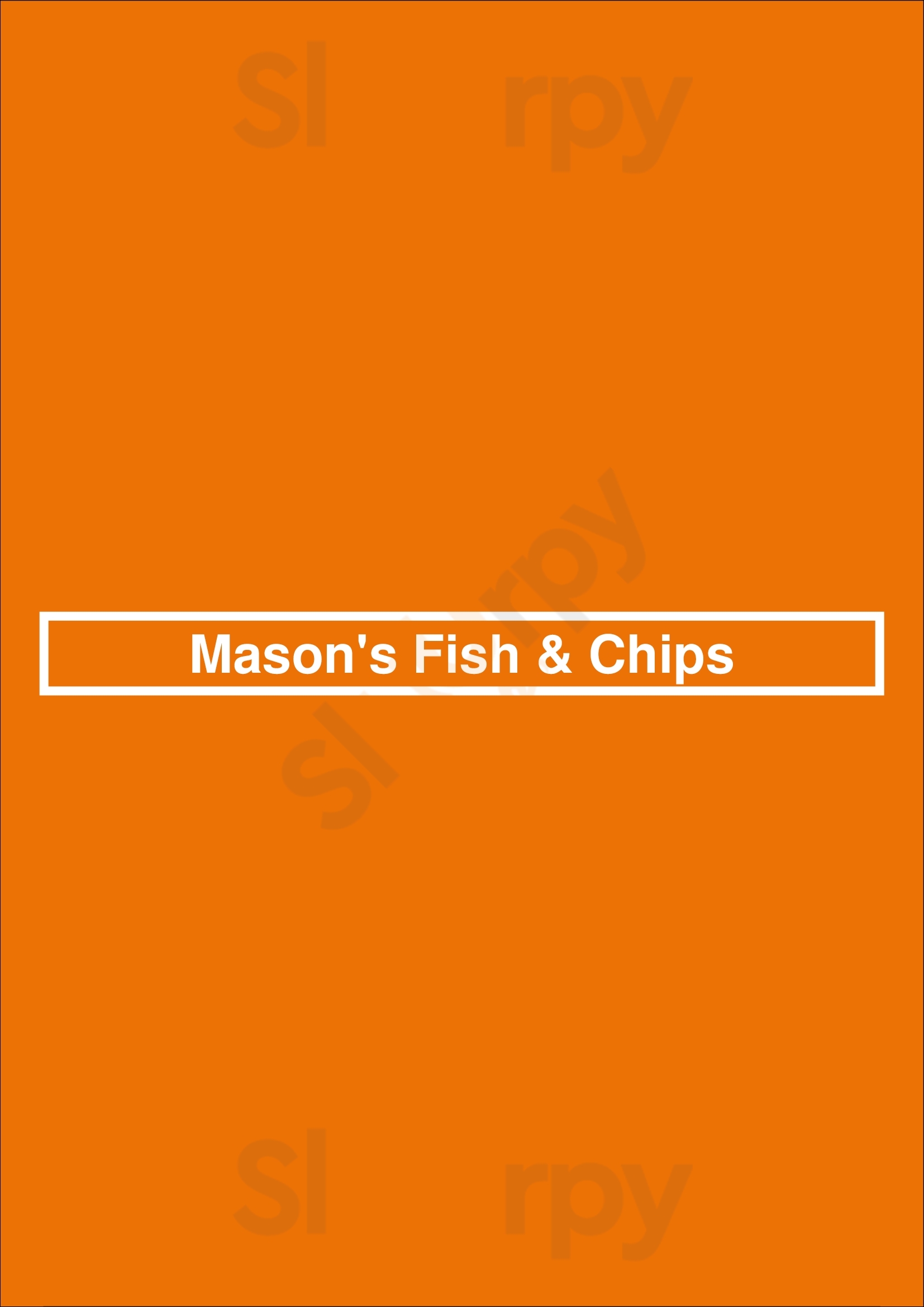 Mason's Fish & Chips Birmingham Menu - 1