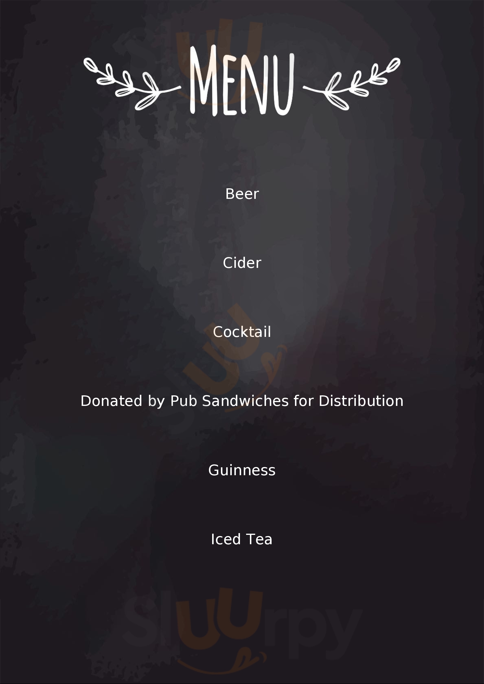 The Edgbaston Sports Bar Birmingham Menu - 1