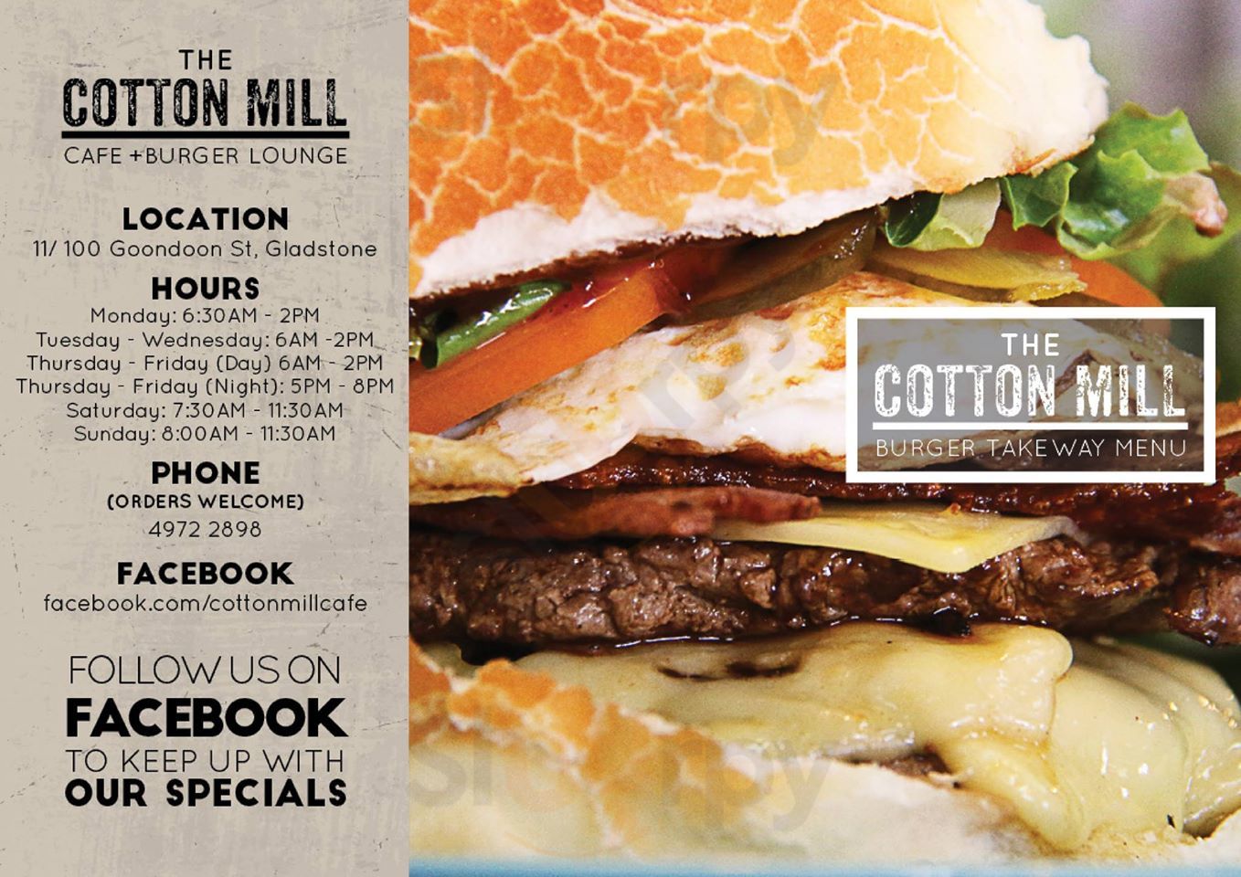 Cotton Mill Cafe Kingston-upon-Hull Menu - 1
