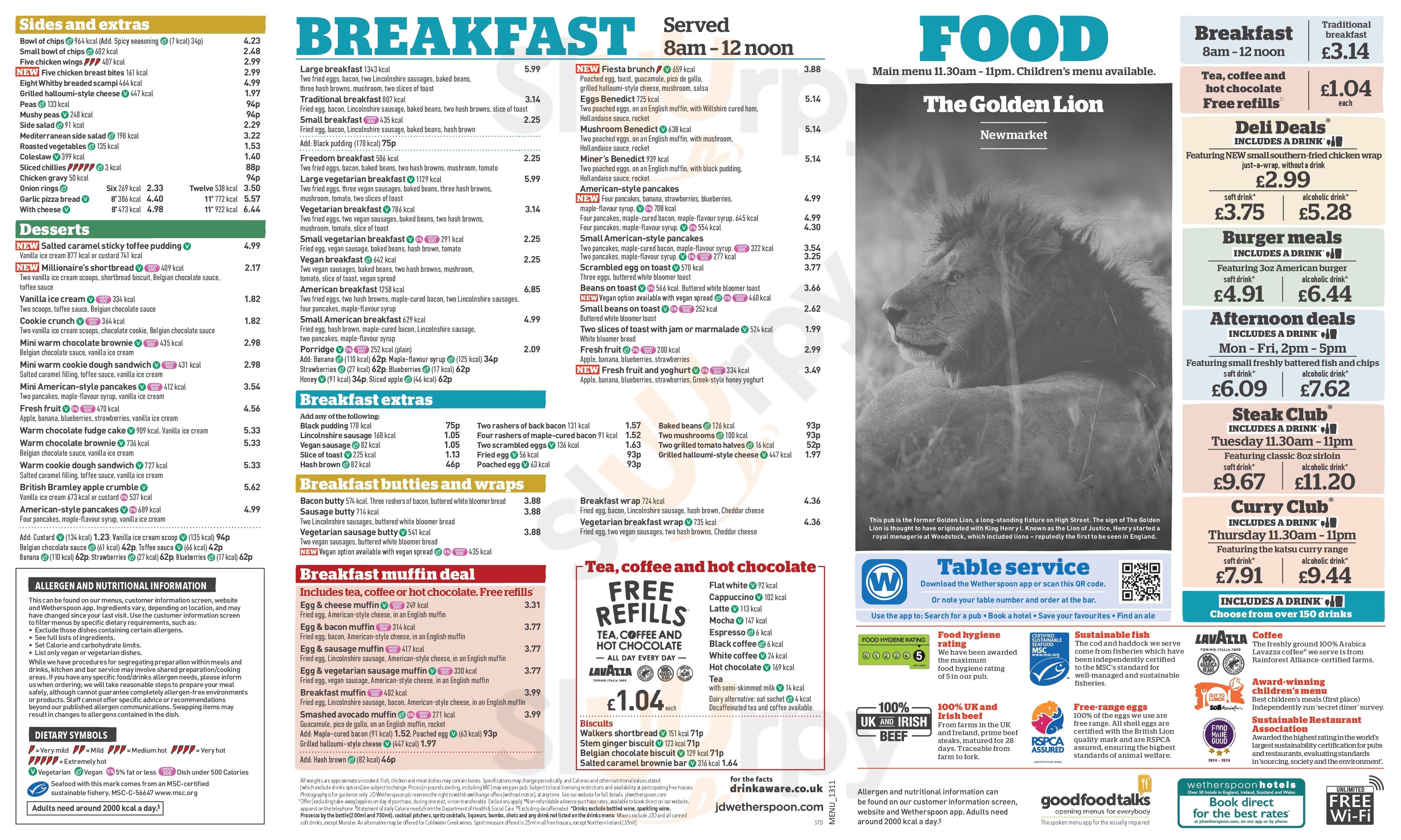 Main Menu - White Lion