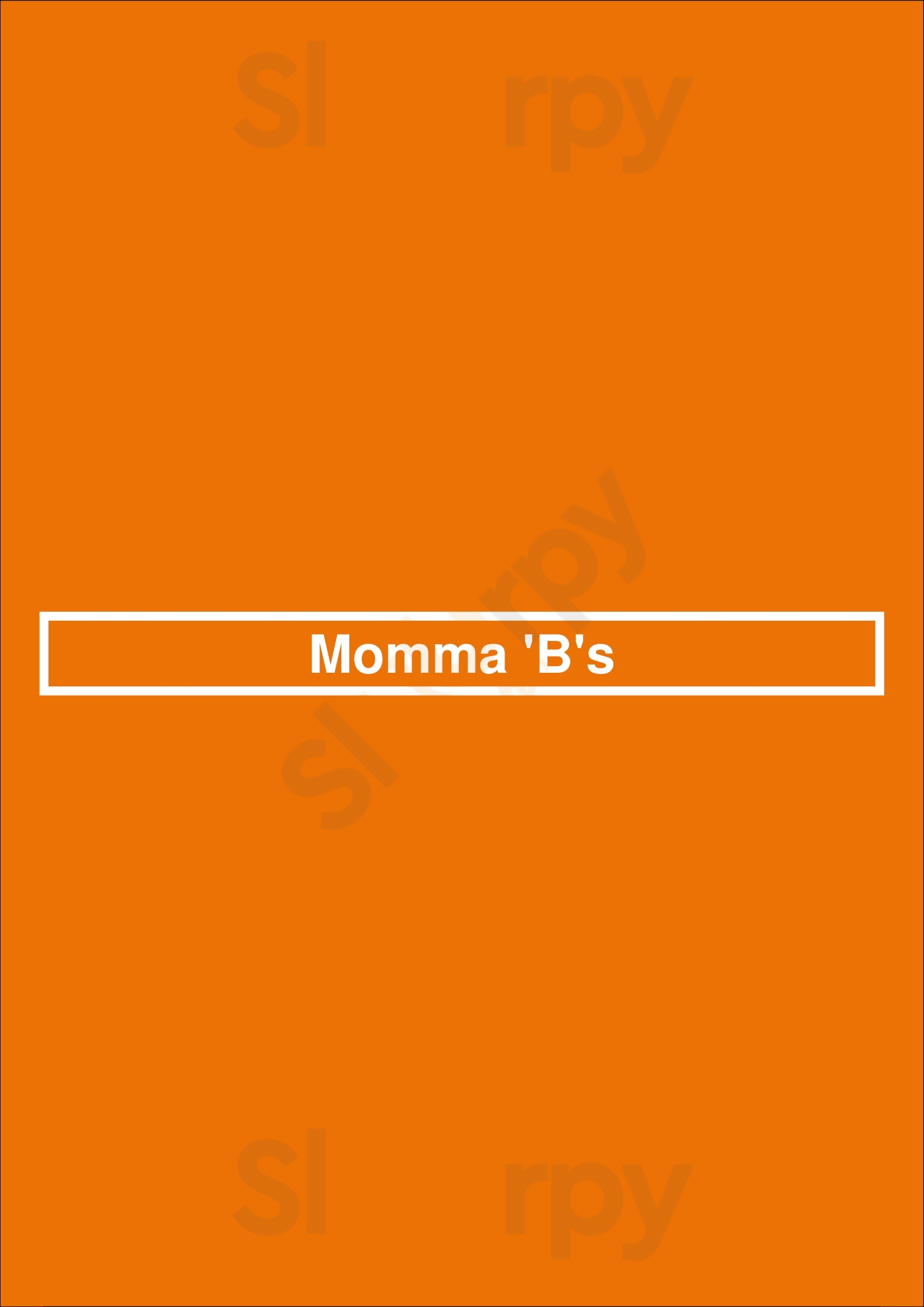 Momma 'b's Wythenshawe Menu - 1