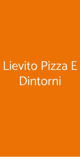 Lievito Pizza E Dintorni, Bari