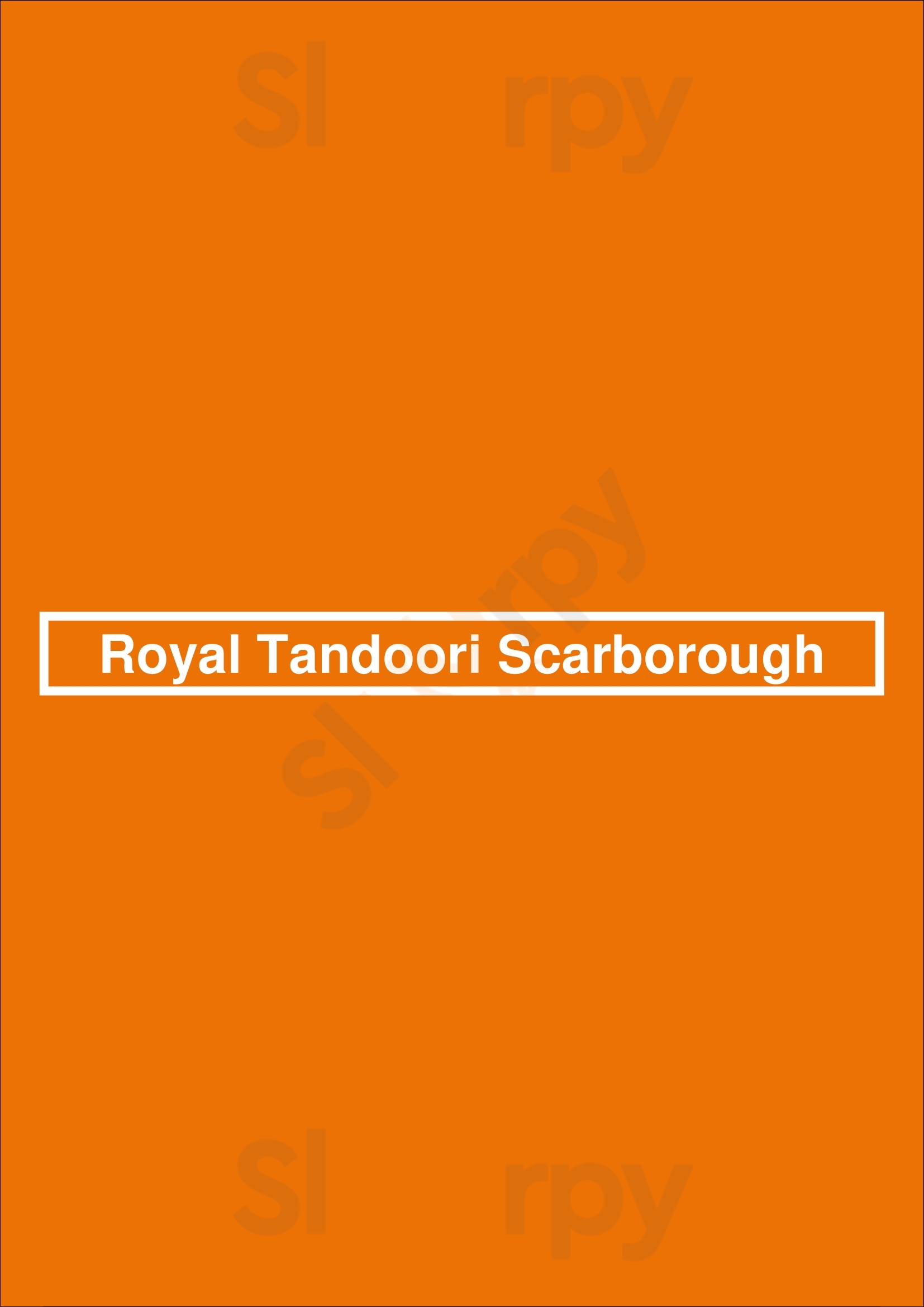 Royal Tandoori Scarborough Scarborough Menu - 1