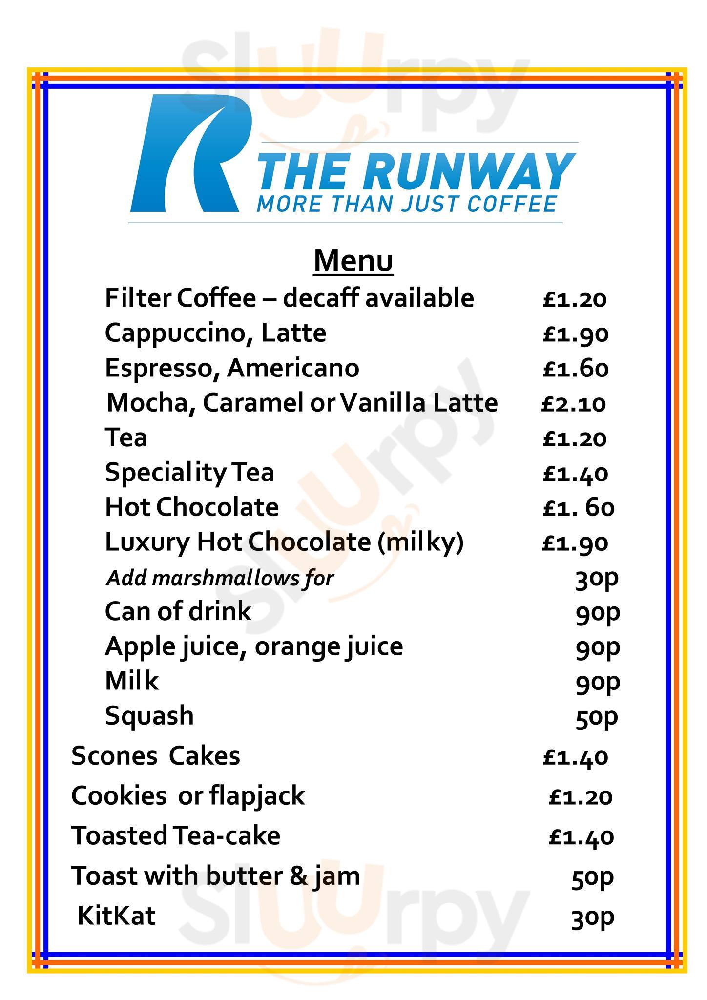 The Runway Coffee Shop Ipswich Menu - 1