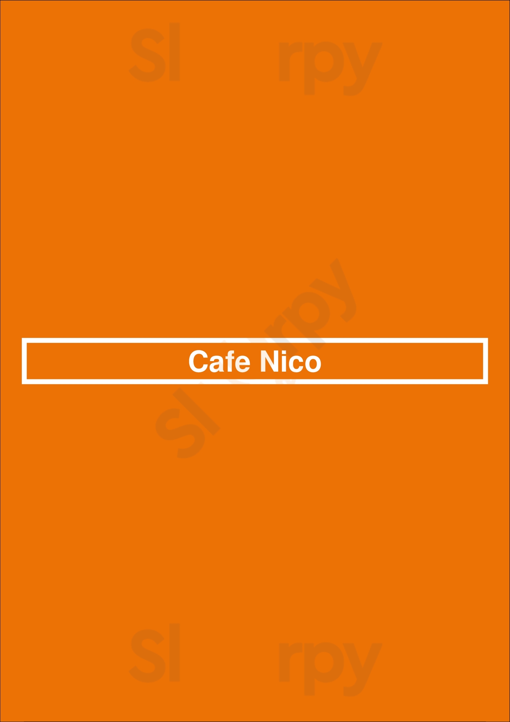 Cafe Nico Liverpool Menu - 1