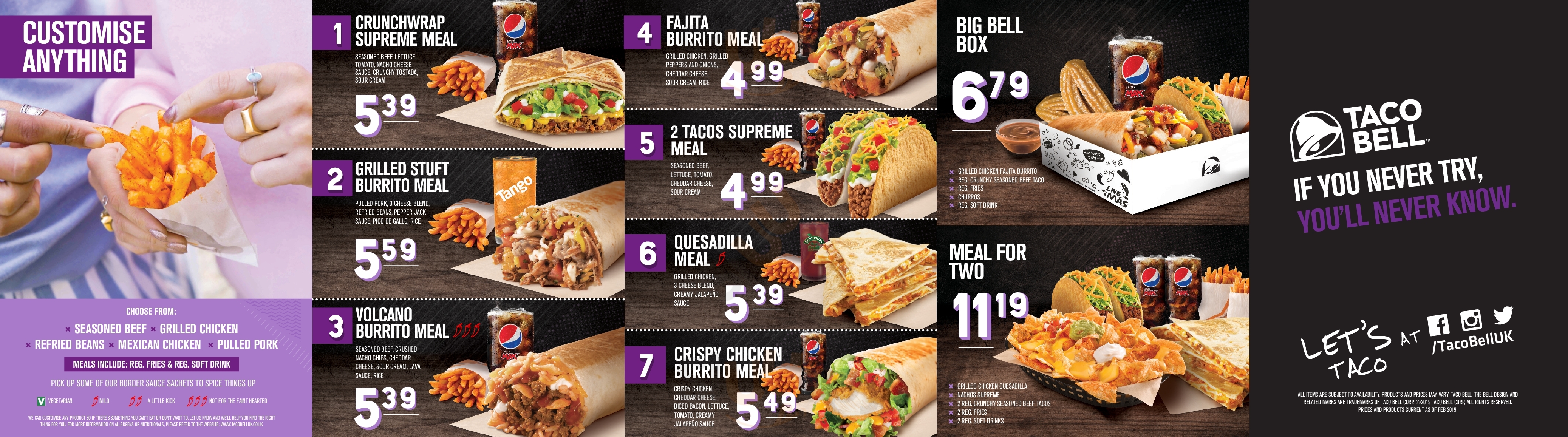 Taco Bell Uk Rotherham Menu - 1