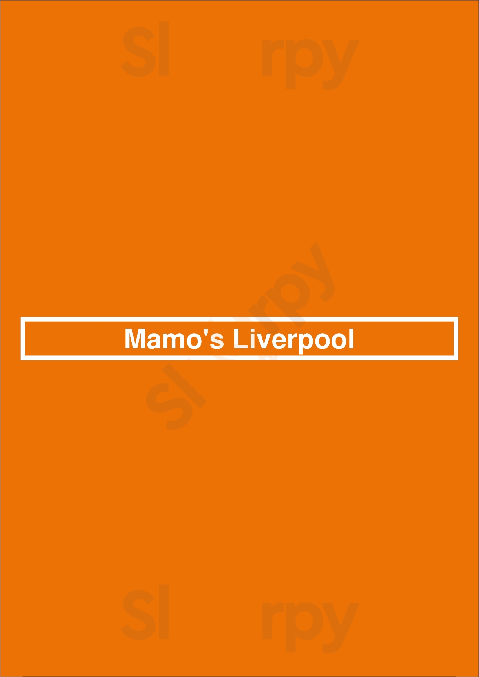 Mamo's Rose Lane Liverpool Menu - 1