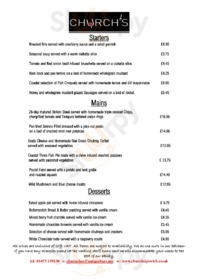 Church S Bistro Bar menu