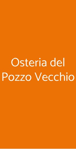 Osteria Del Pozzo Vecchio, Cavallino