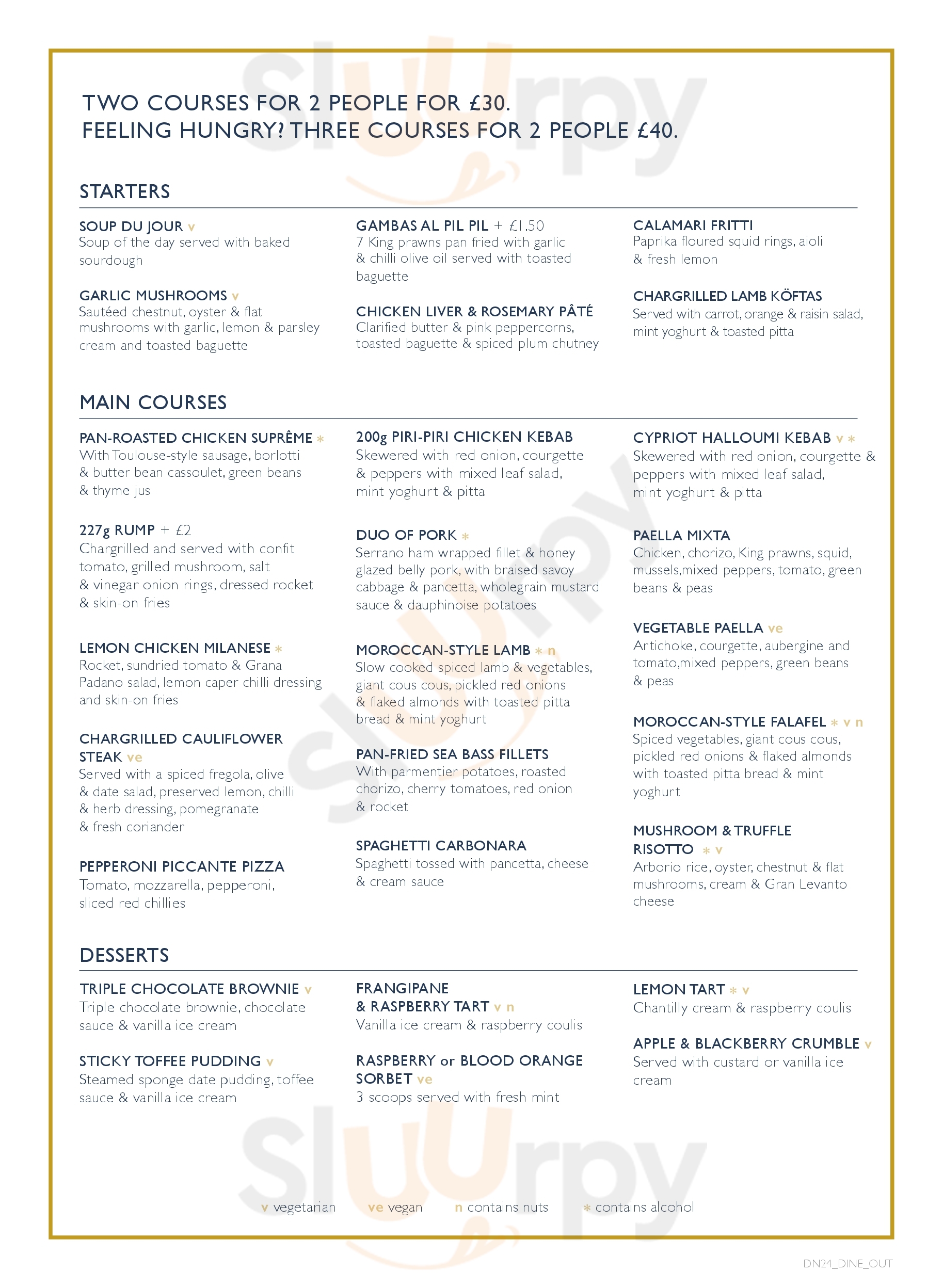 Main Menu - Dore Moor Coffee Shop
