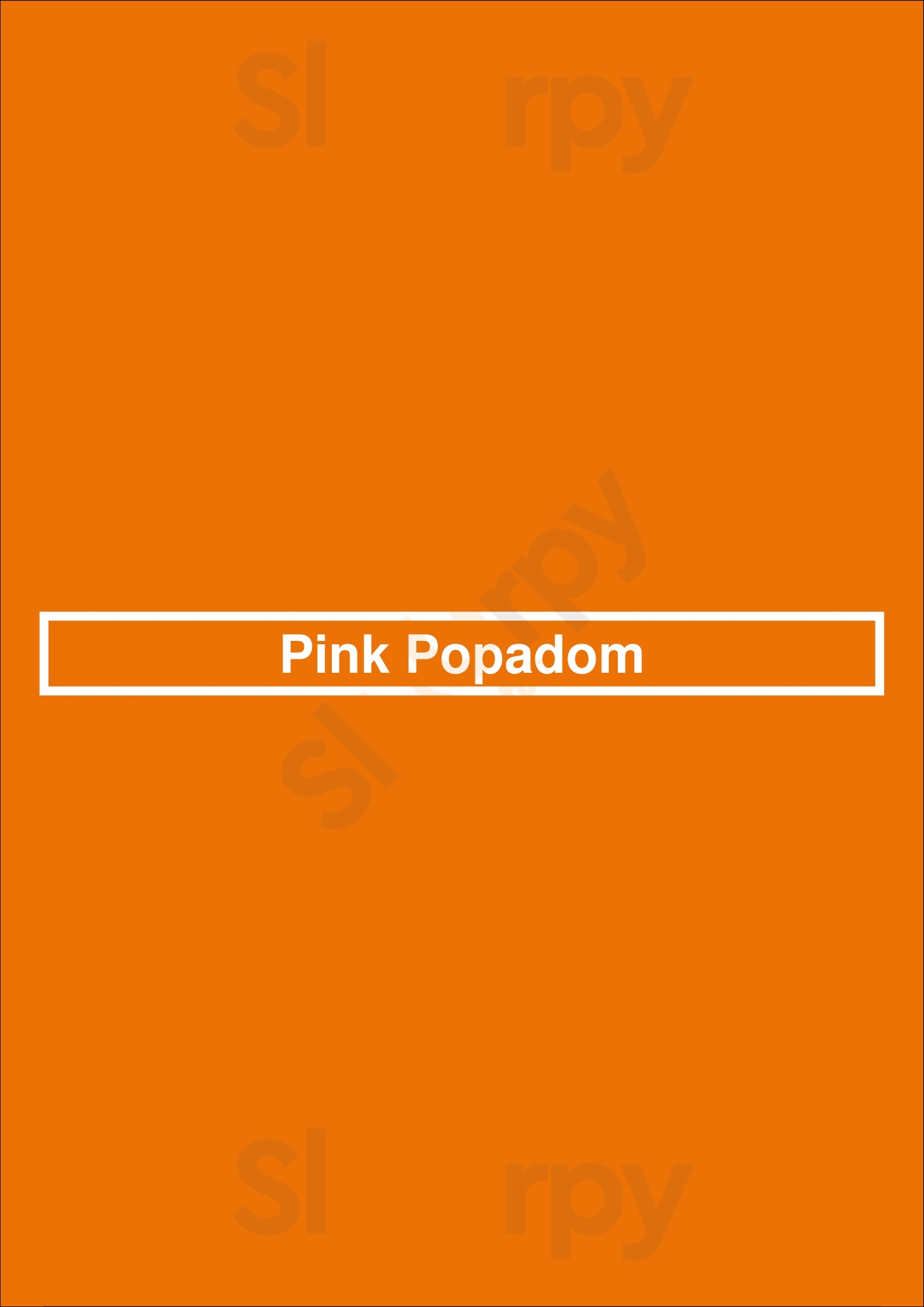 Pink Popadom Batley Menu - 1