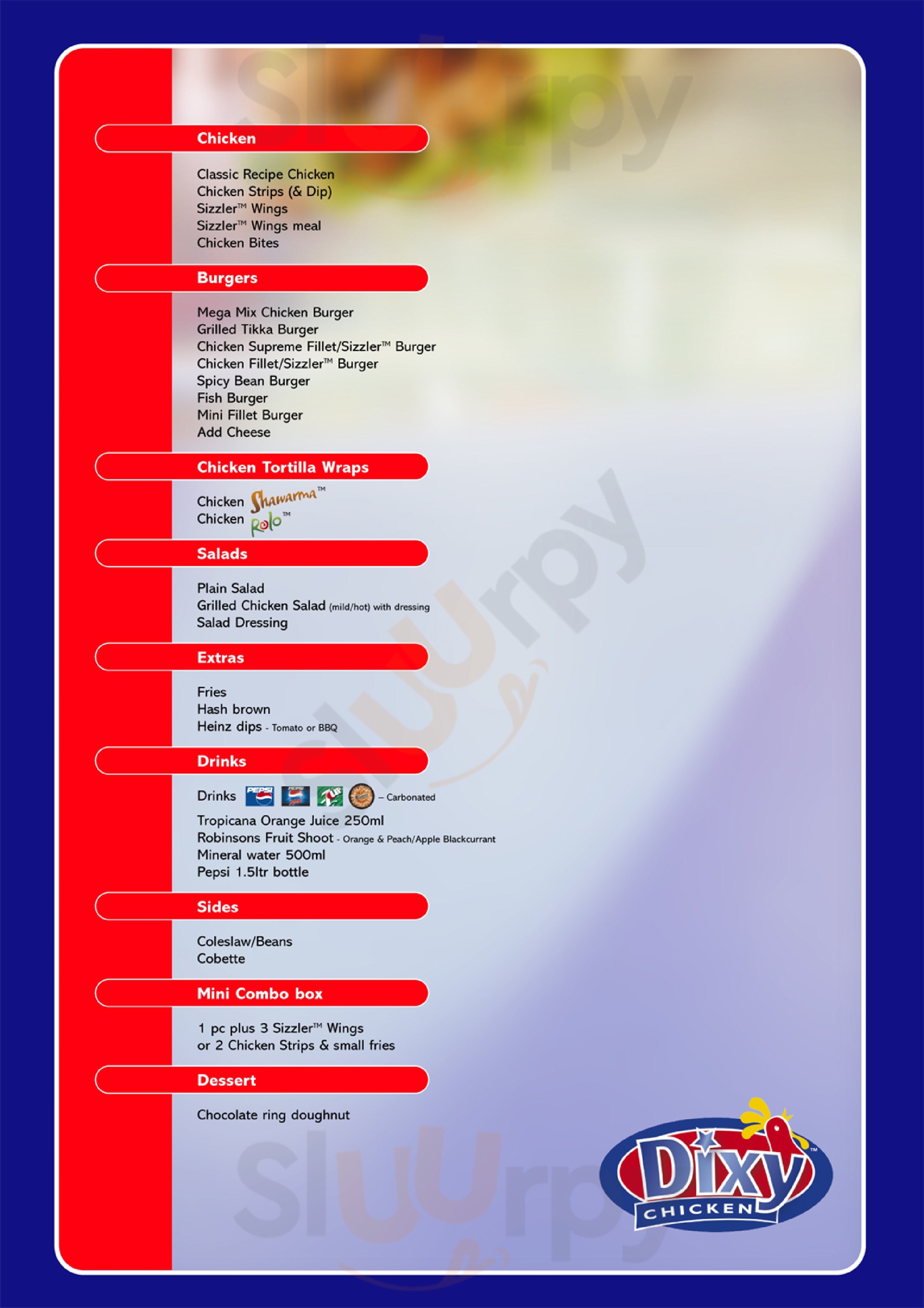 Dixy Chicken Birmingham Menu - 1