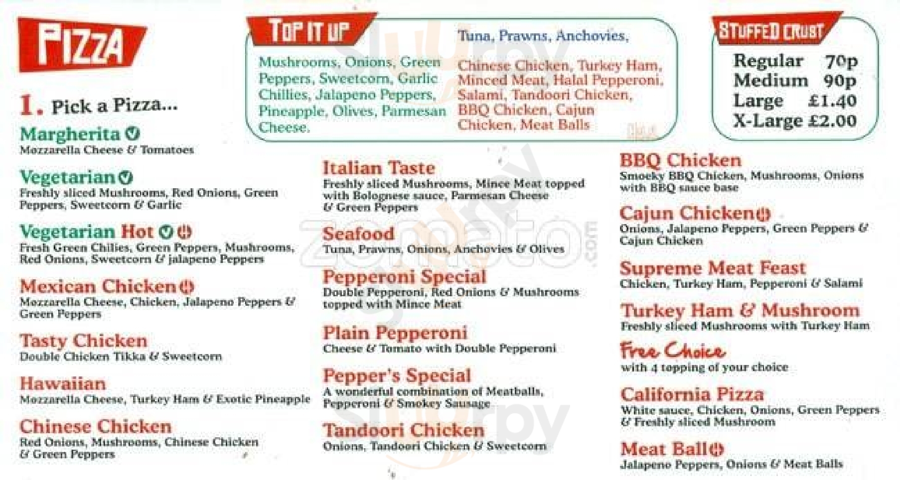 Pizza Pepper Birmingham Menu - 1