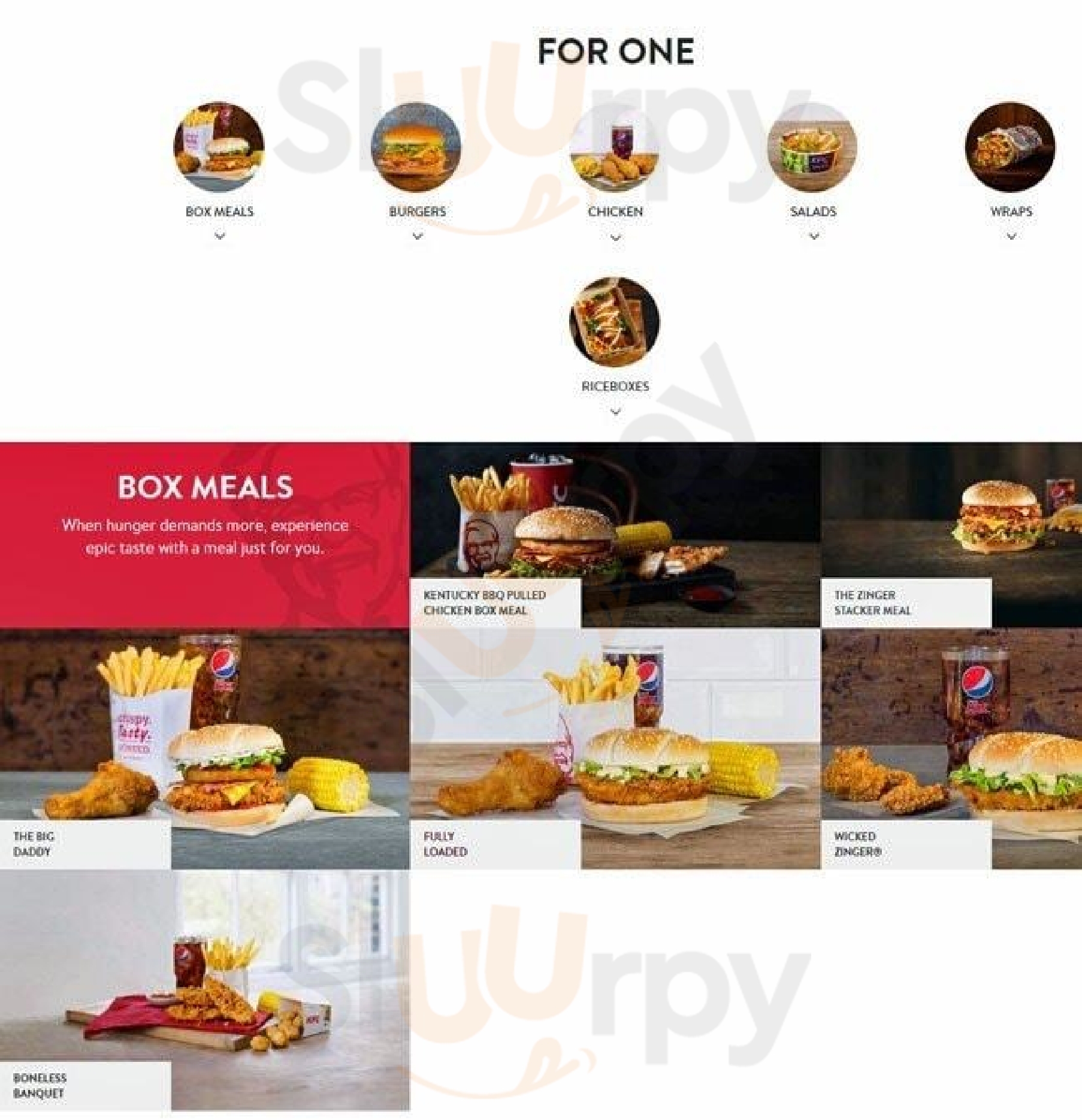 Main Menu - Kfc