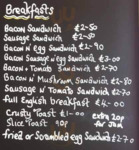 Horgans menu