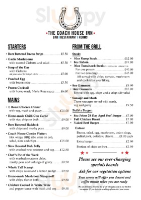 Coach house discount menu prices