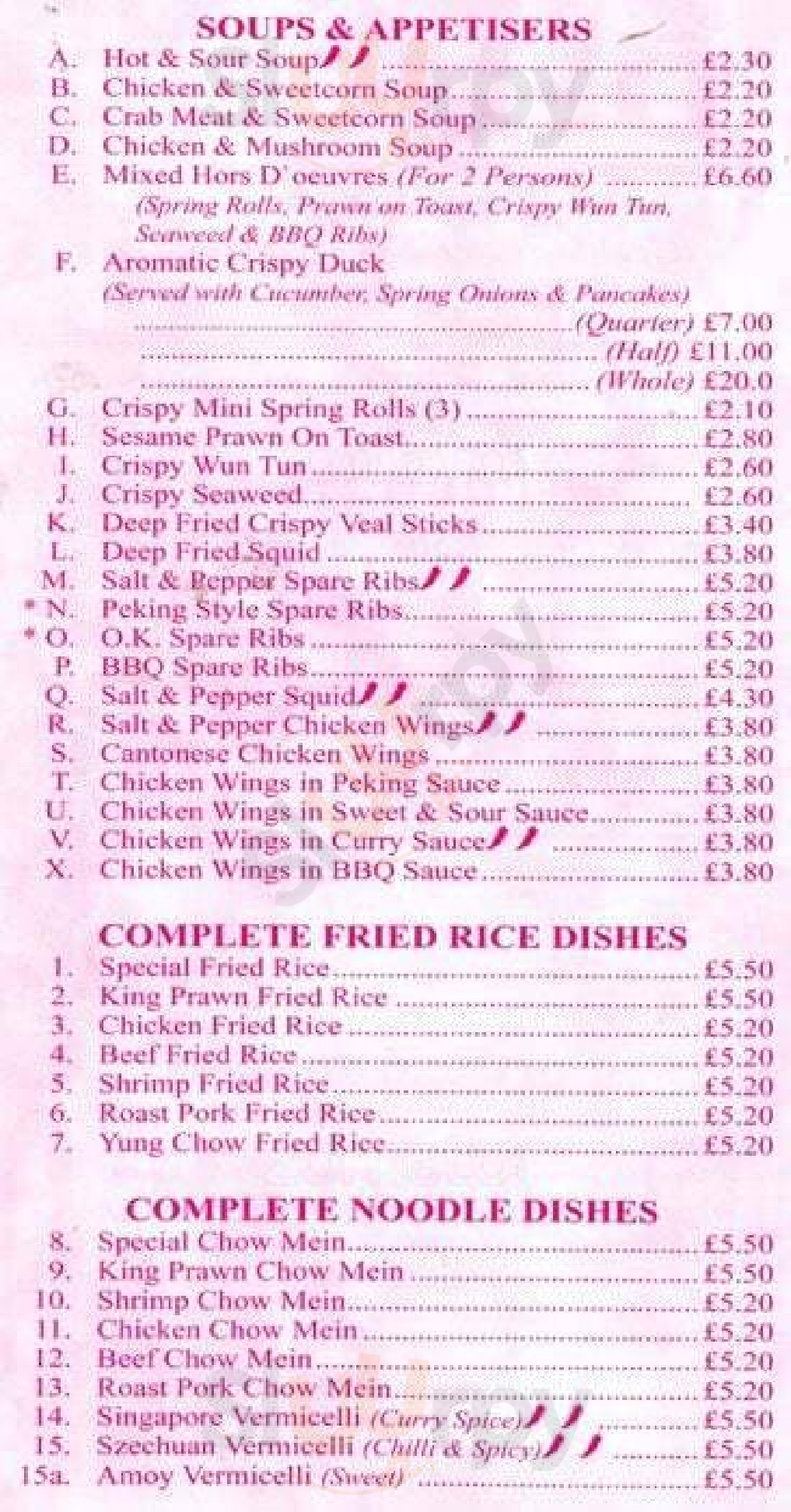 Delight Takeaway Swinton Menu - 1