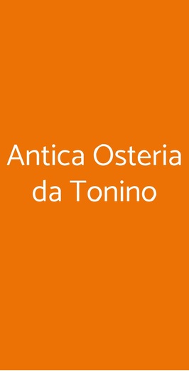 Antica Osteria Da Tonino, Napoli