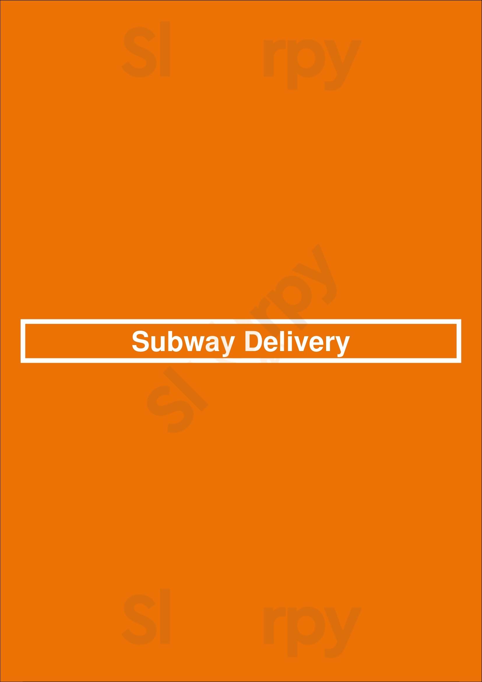 Subway Delivery Birmingham Menu - 1