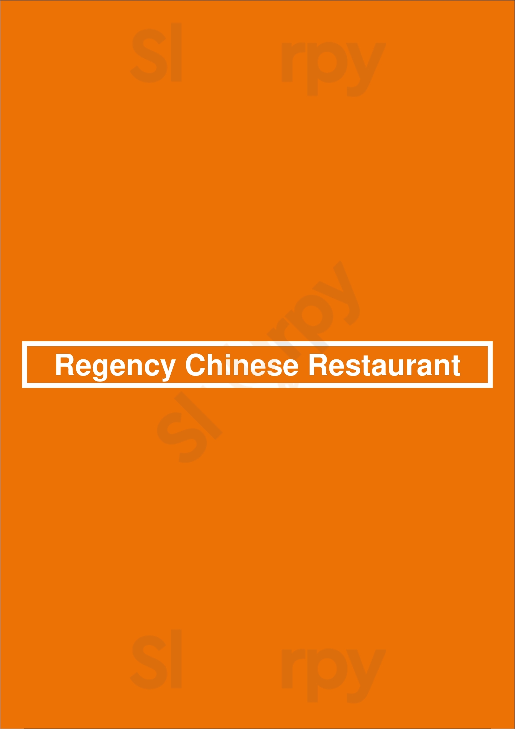 Regency Chinese Restaurant York Menu - 1